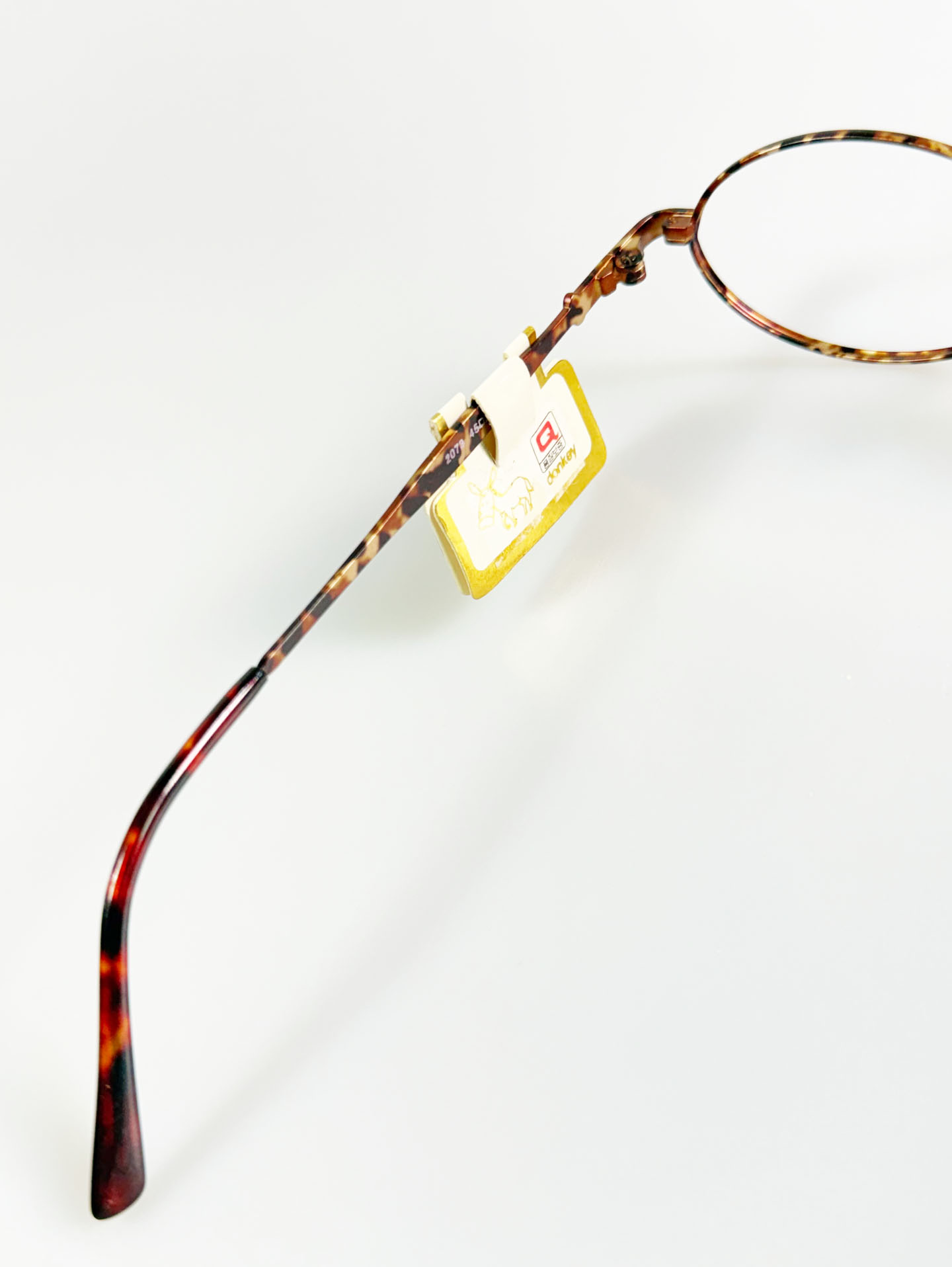 90’s Donkey Tortoise Oval Metal Frame Glasses