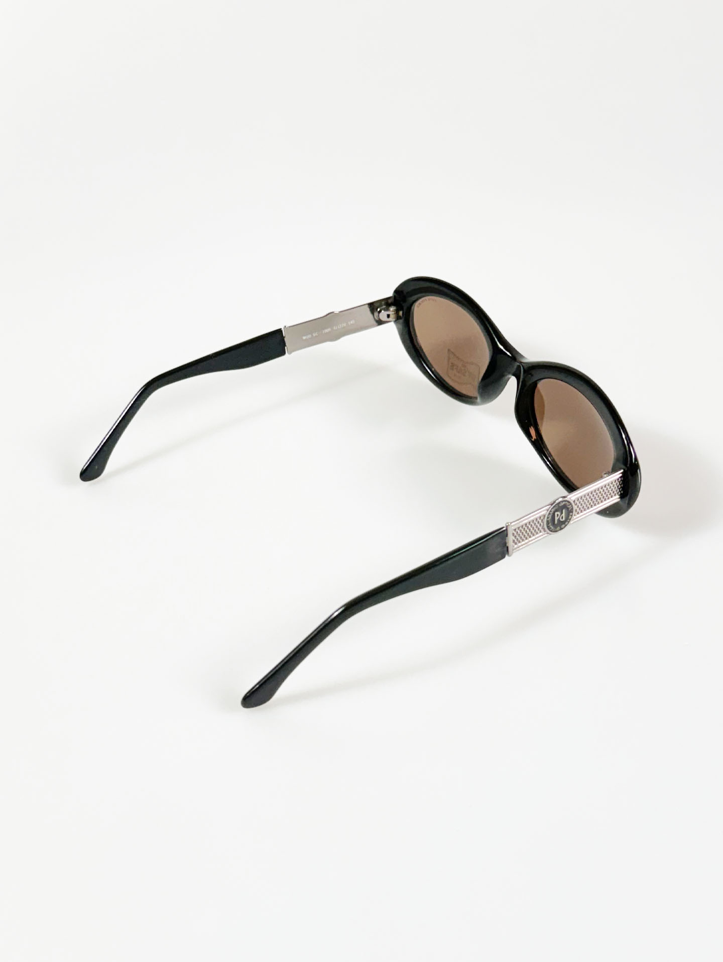 90’s CITY POLICE Black Bold Oval Tinted Sunglasses