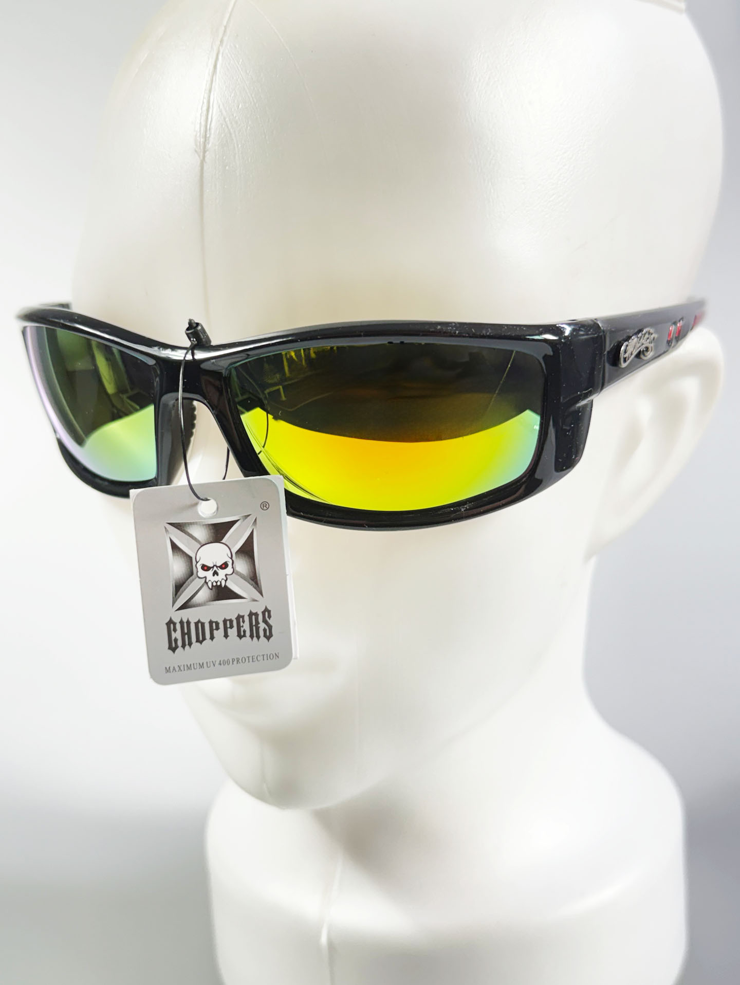 CHOPPERS Wraparound Black Red Biker Sunglasses