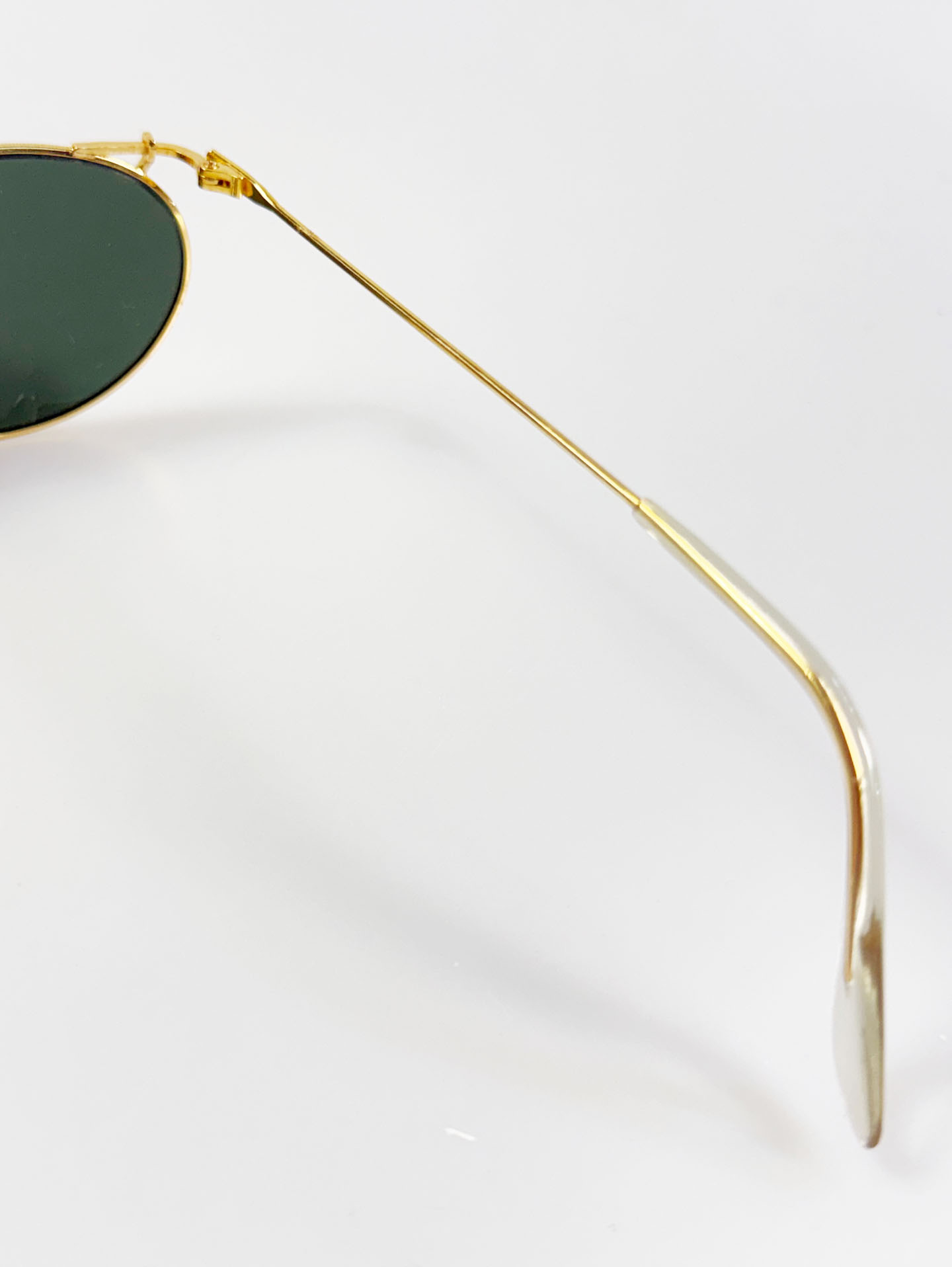 90’s Double Bridge Gold Metal Oval Sunglasses