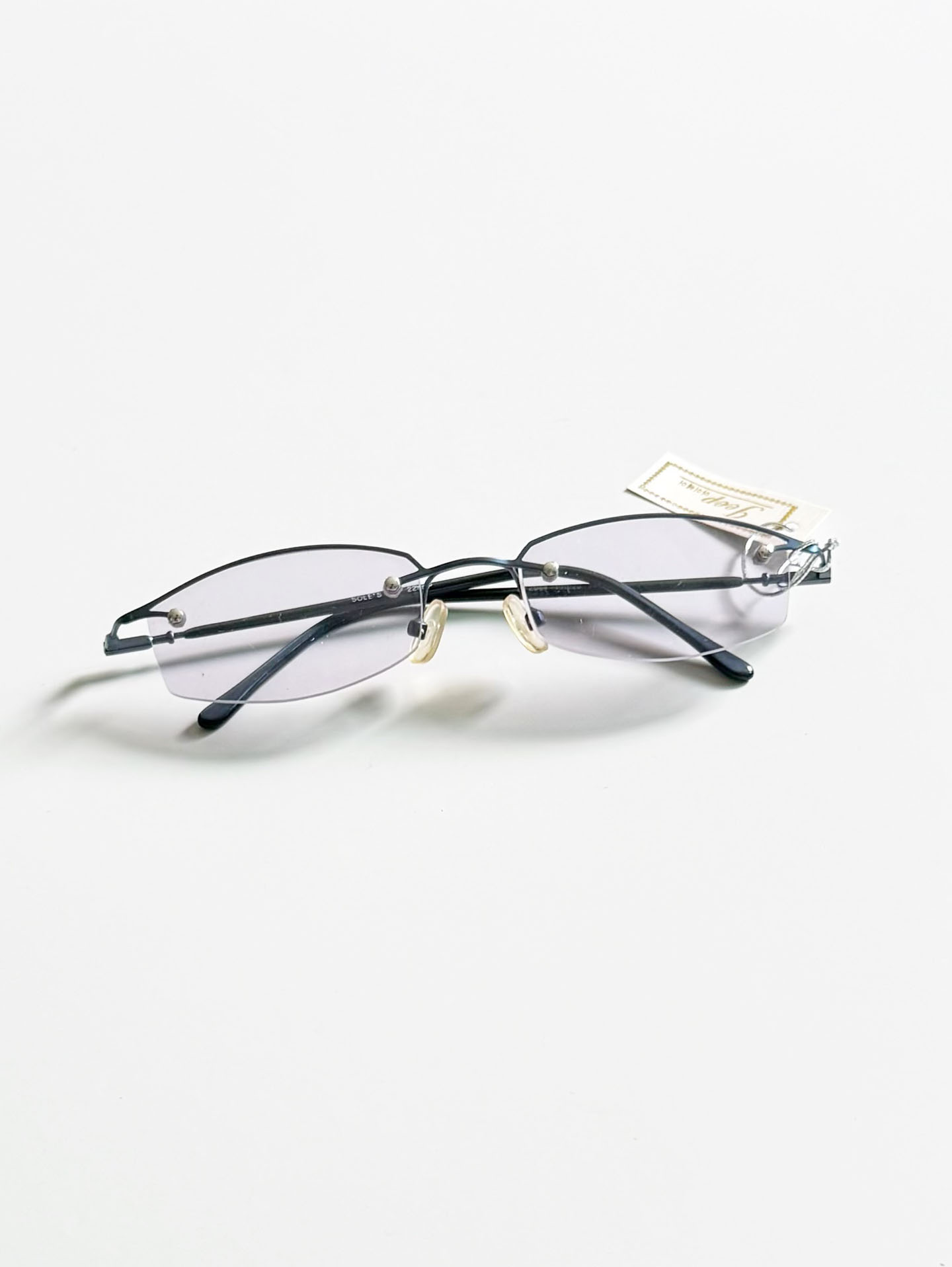 JEEP Deep Blue Semi-Rimless Square Metal Glasses