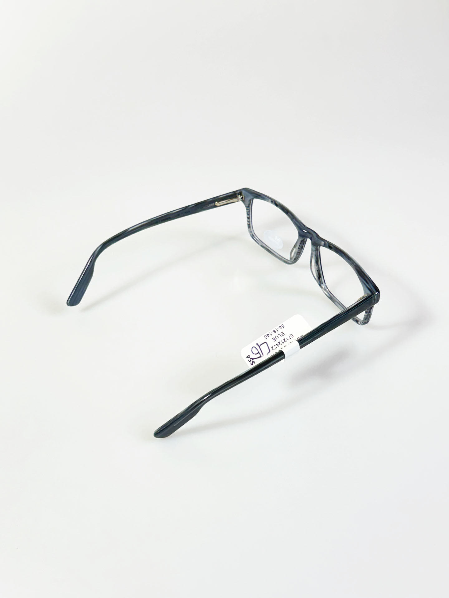 M AMERICA Smoke Blue Marble Bold Square Glasses
