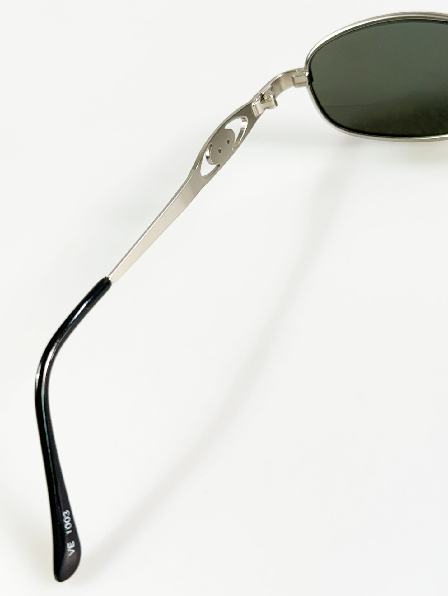 Silver Slim Square Metal Frame Sunglasses