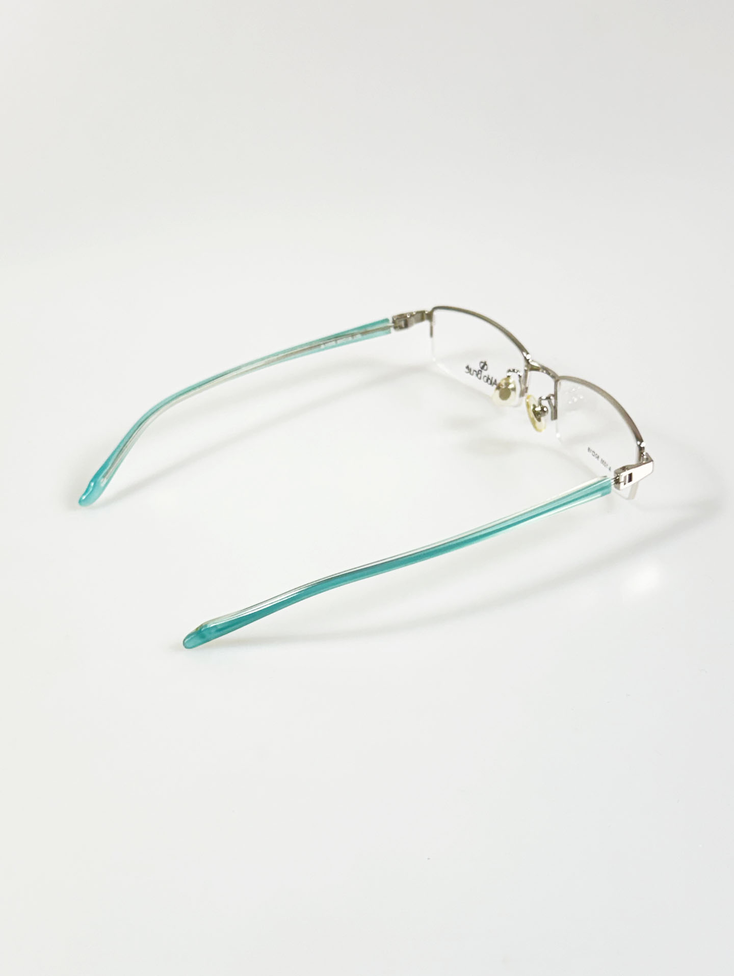 ALDO BRUE Silver Semi-Rimless Square Metal Glasses