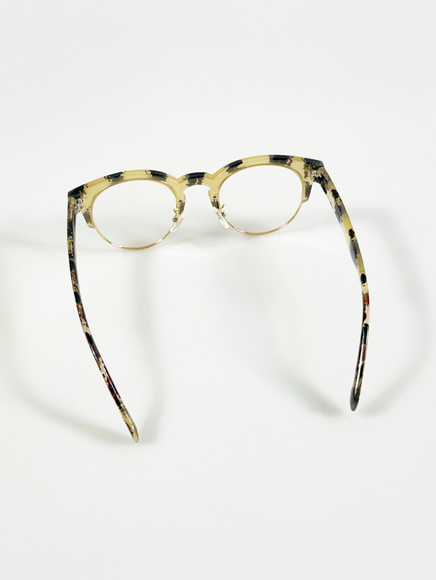 Marble Havana Browline Round Combi Glasses