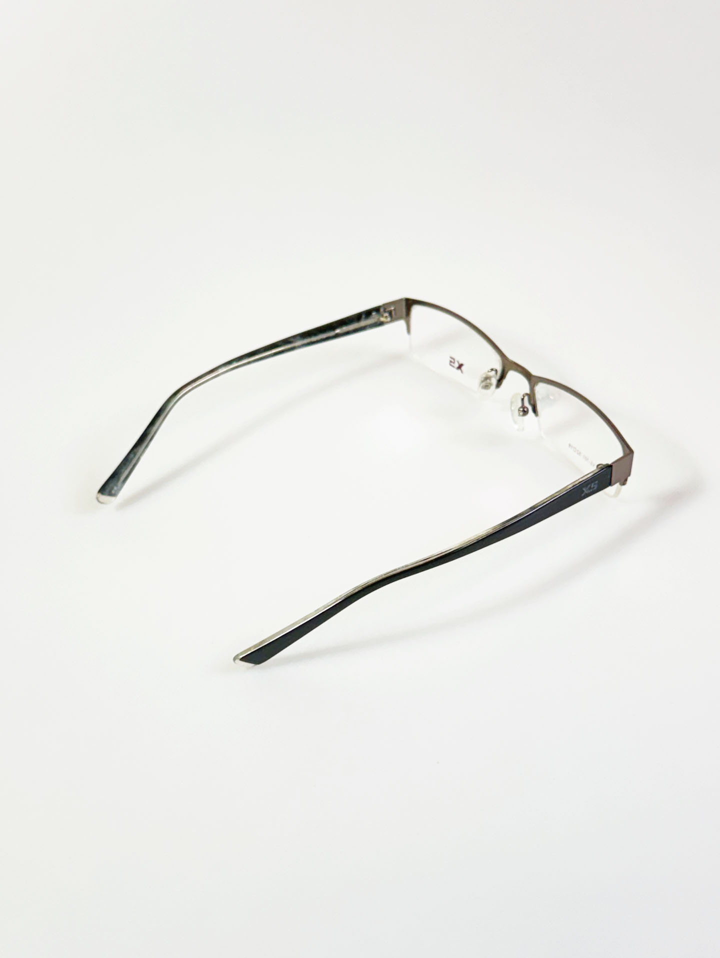 90’s X5 Slim Square Half-Rim Metal Glasses