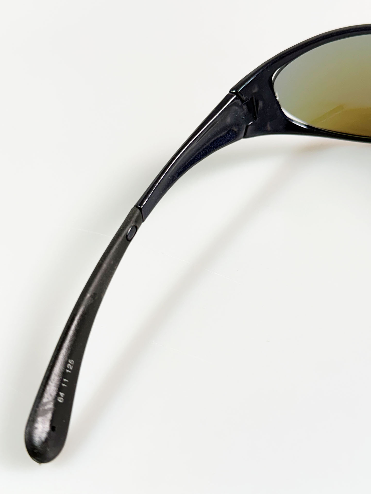 Black Wraparound Sport Frame Sunglasses