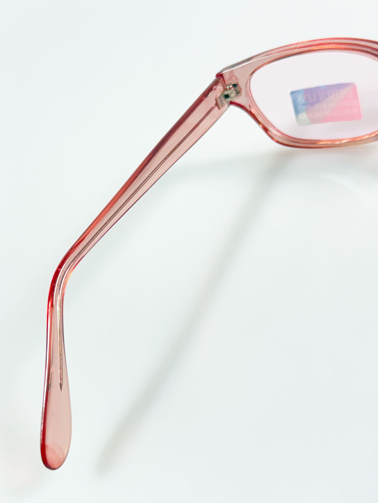 Pink Transparent Square Frame Tint Sunglasses