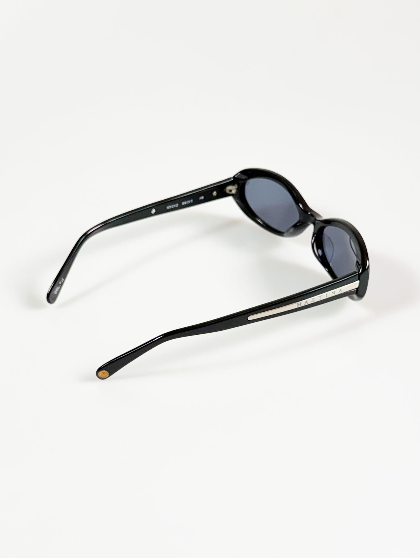 90's MASTINA Black Oval Frame Sunglasses