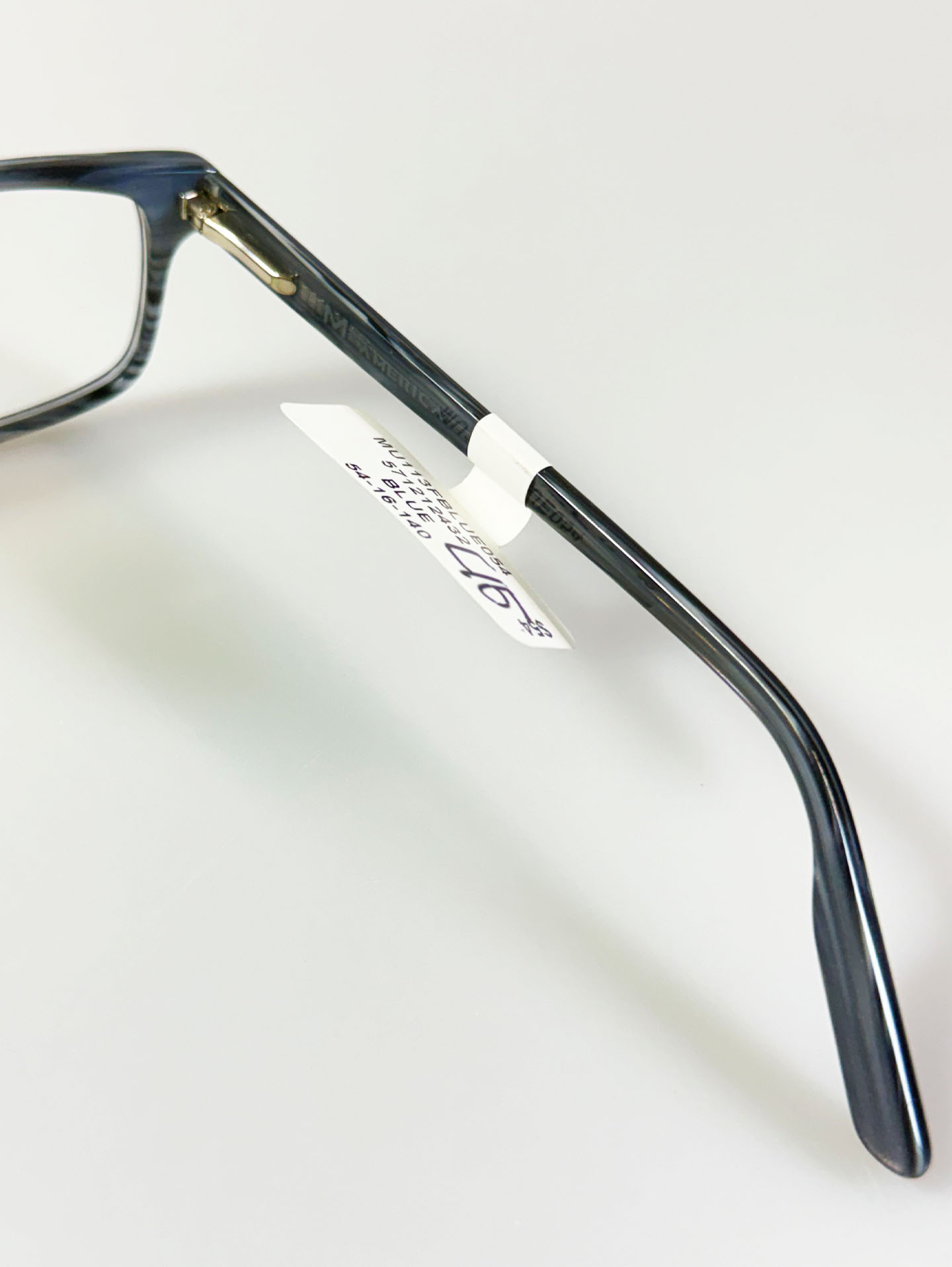 M AMERICA Smoke Blue Marble Bold Square Glasses