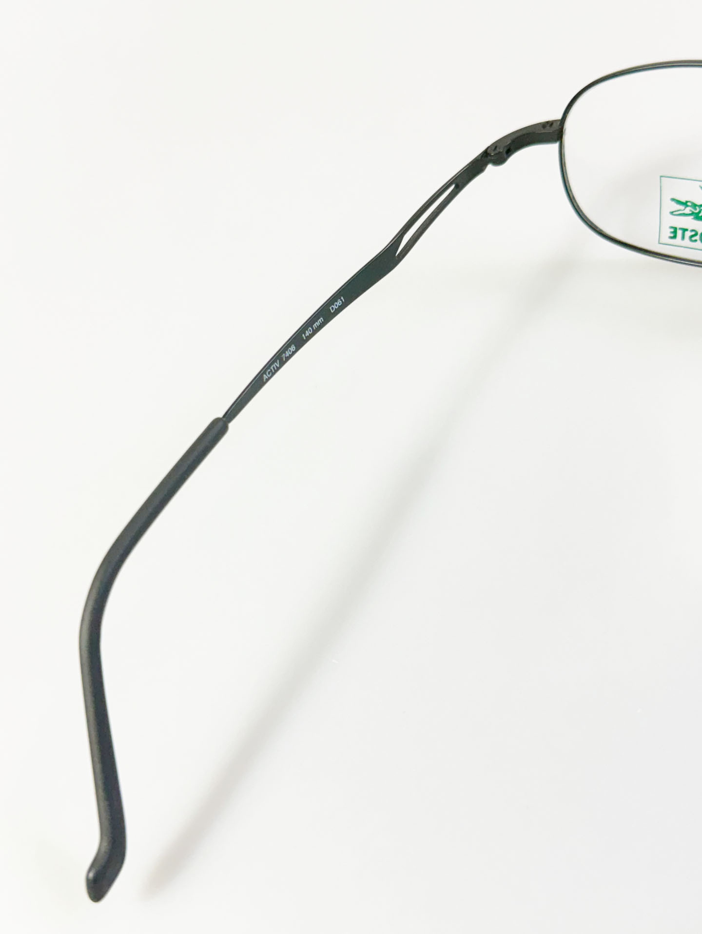 90’s LACOSTE Slim Oval Matte Black Metal Glasses
