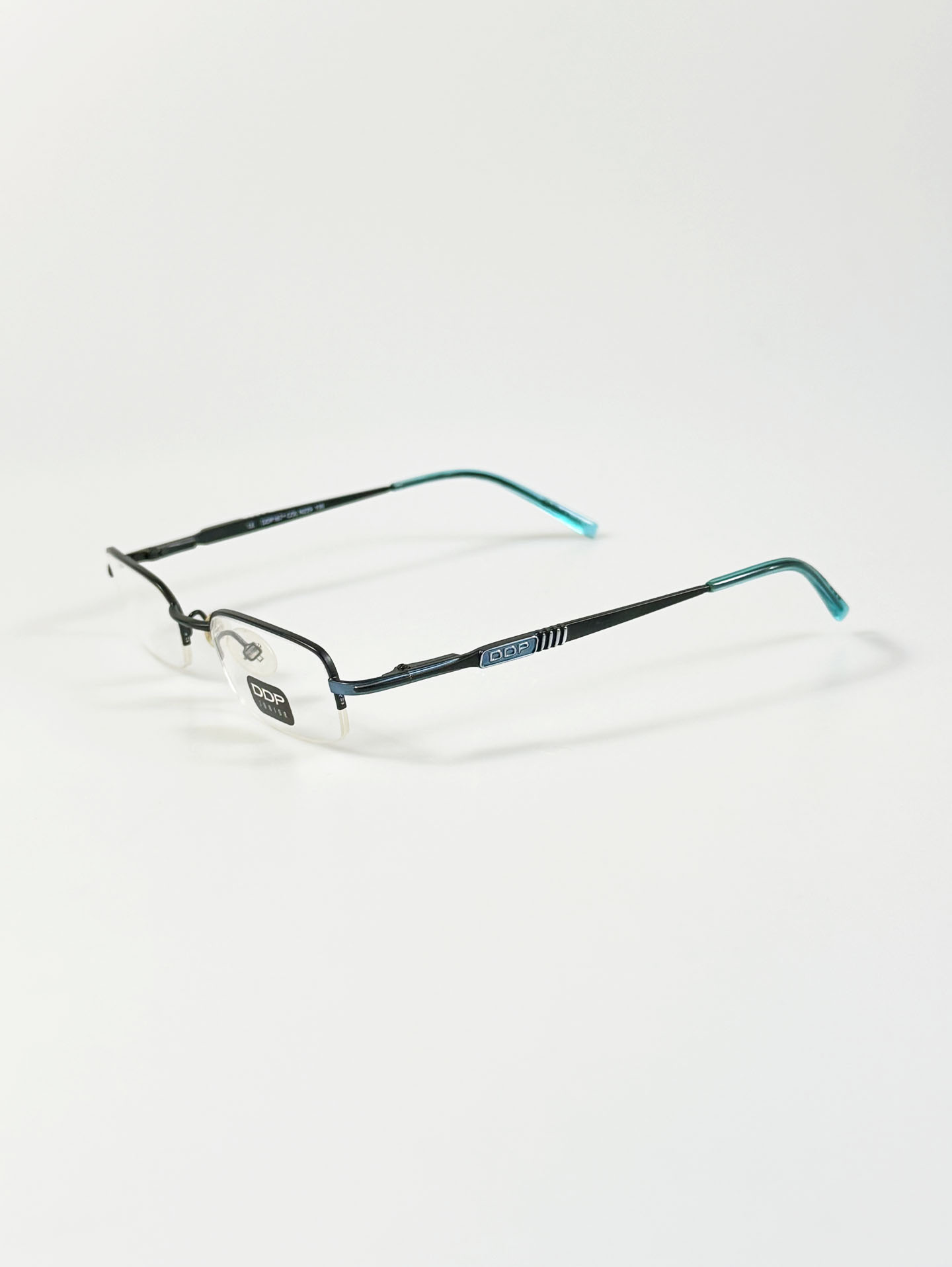 90's DDP Square Half-Rim Square Metal Glasses