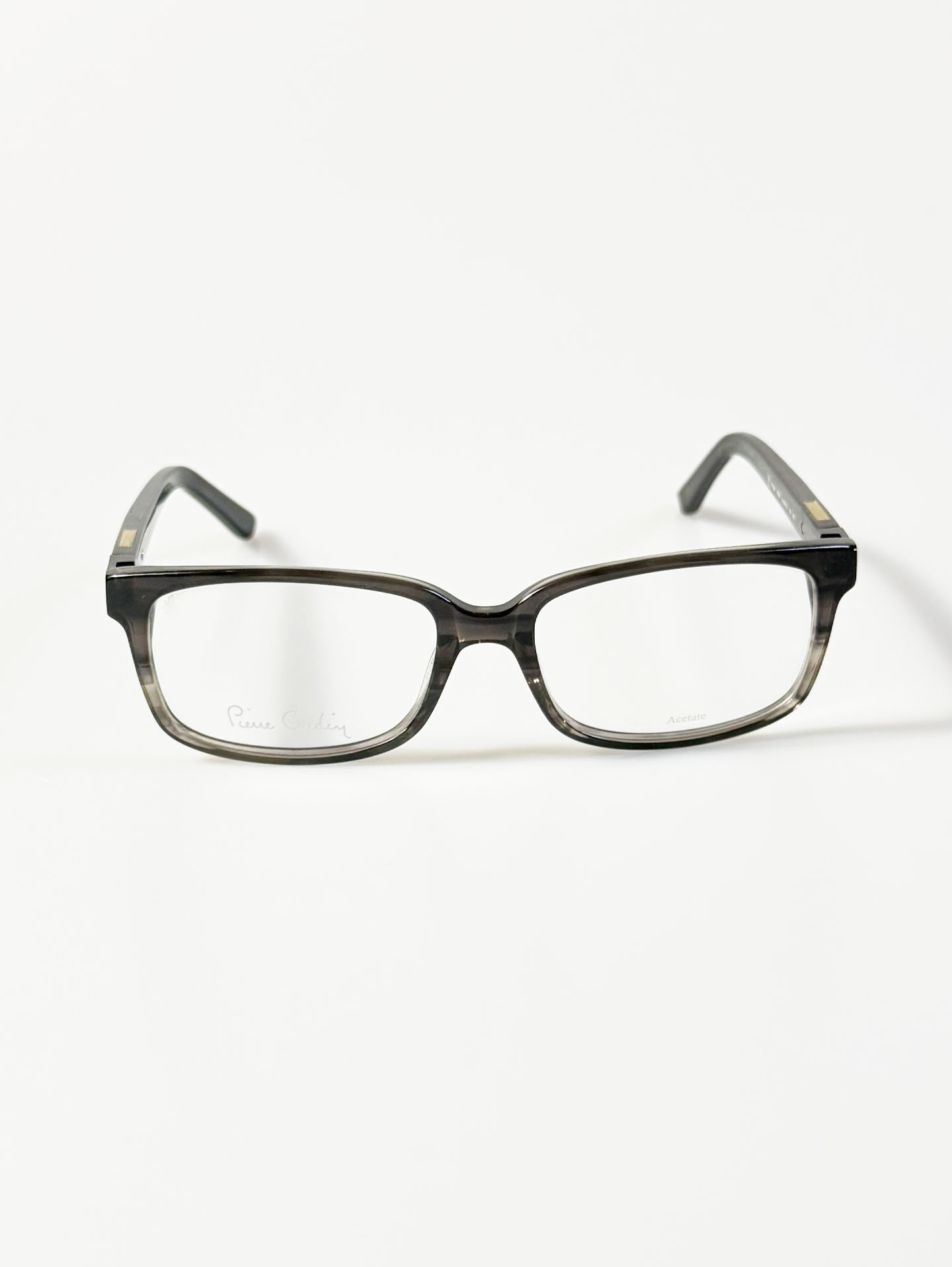 Pierre Cardin Smoke Grey Square Horn-Rim Frame Glasses