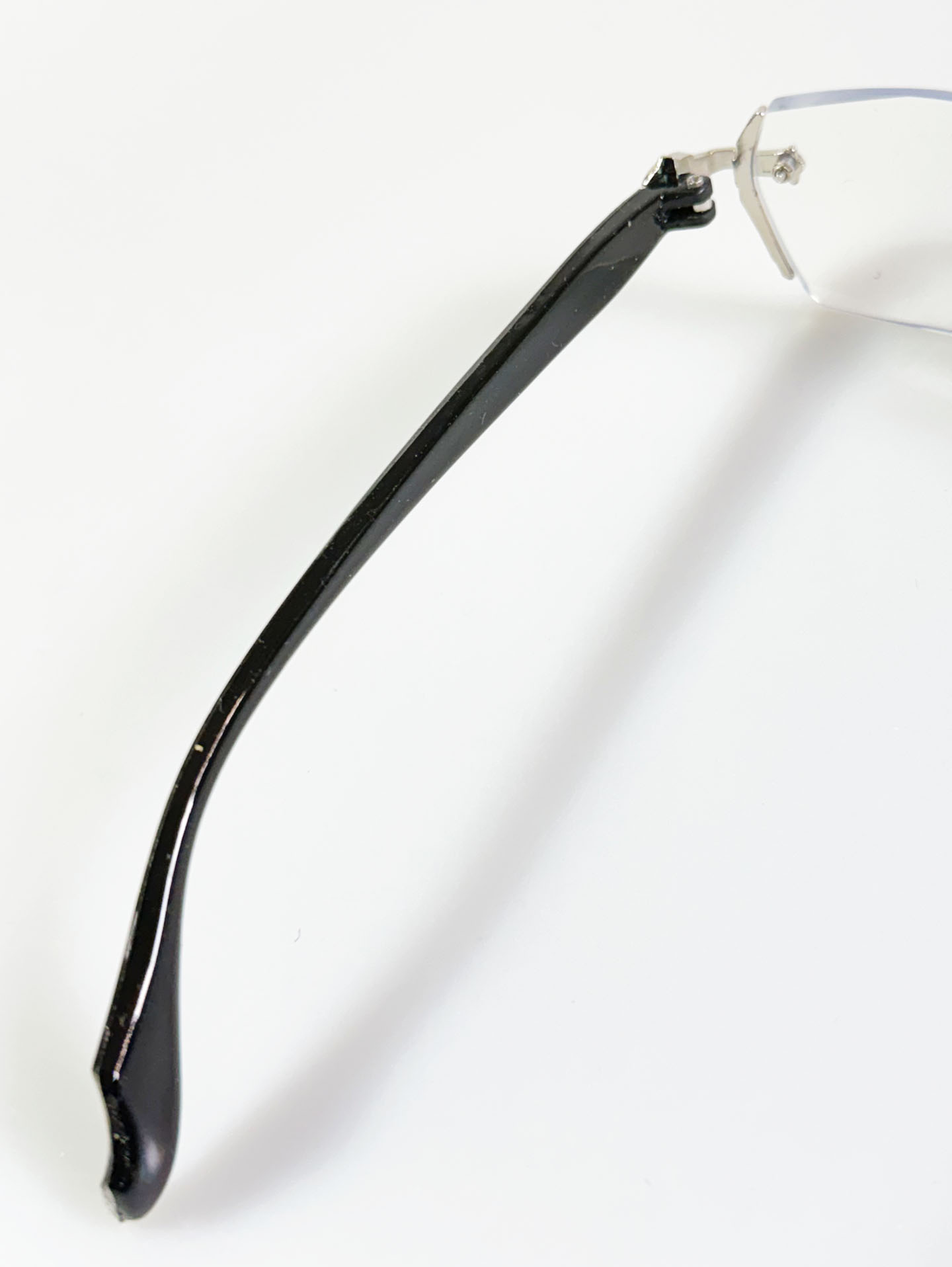 Rimless Slim Square Metal Frame Glasses