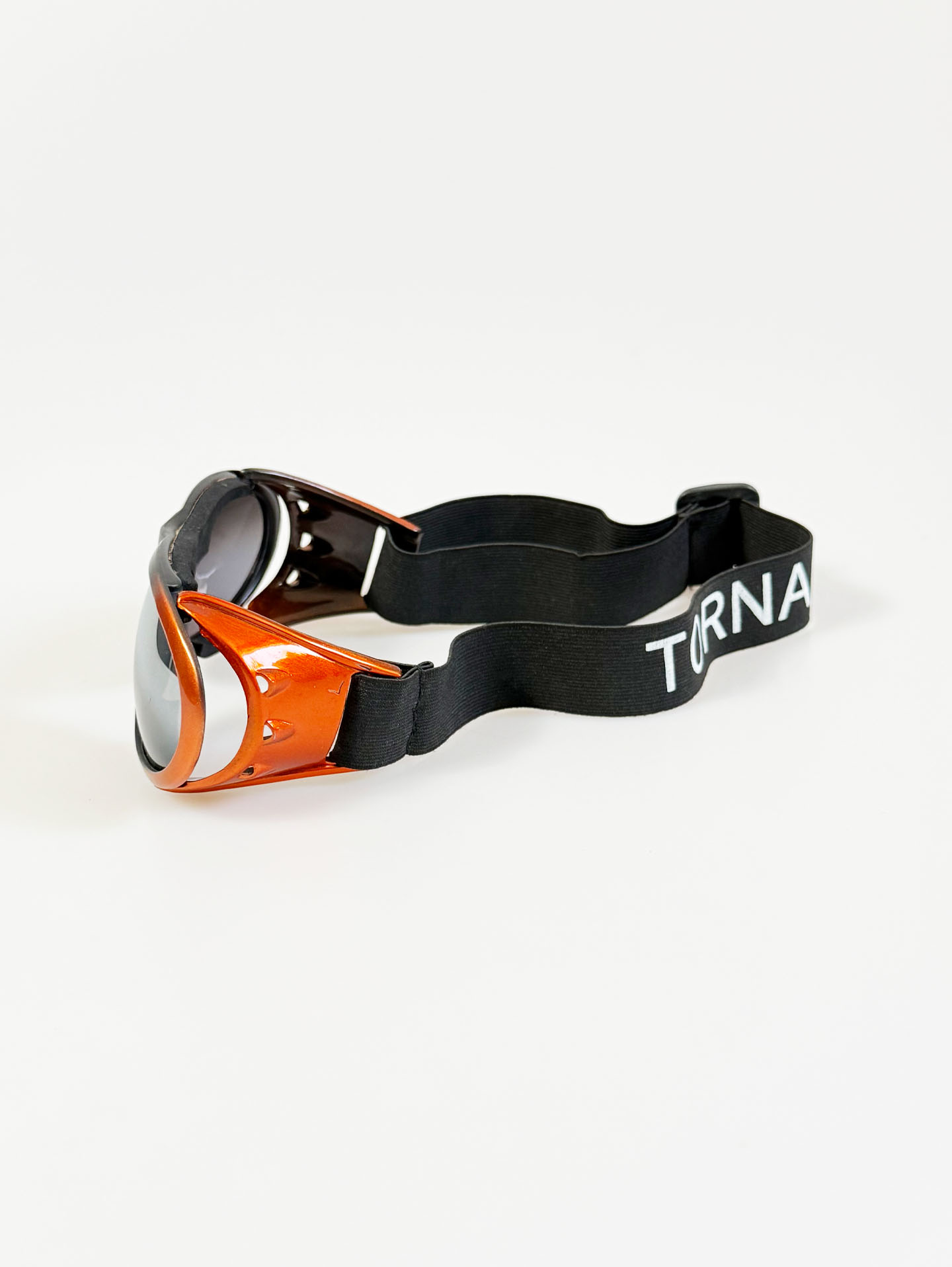 90's TORNADO Black & Orange Goggle Wraparound Sunglasses
