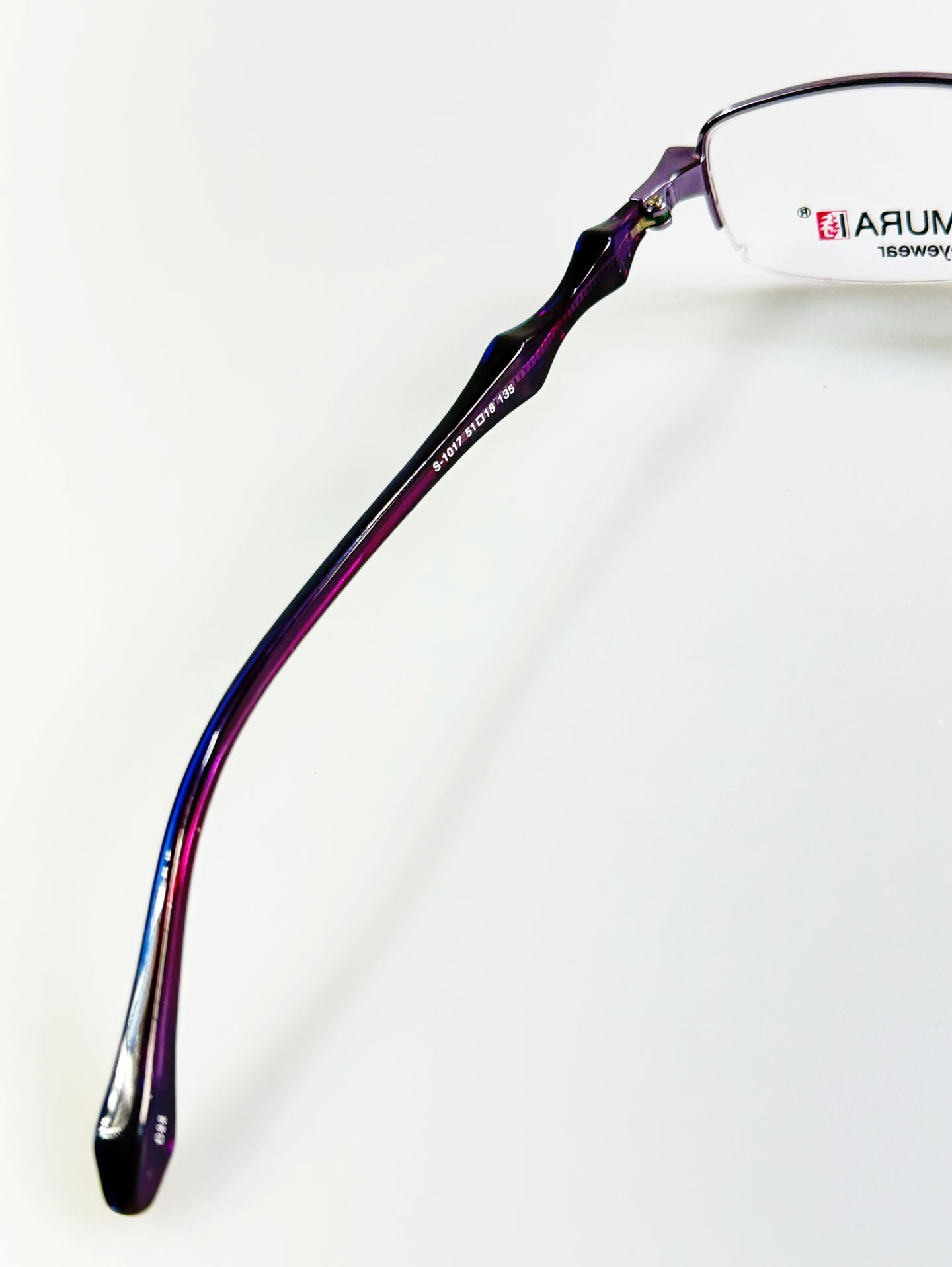 SAMURAI Eyewear Lavender Half-Rim Metal Glasses