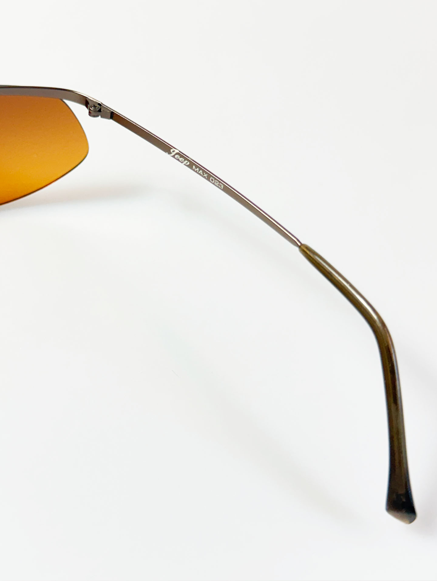 90's JEEP Rimless Square Wrap Metal Titned Sunglasses