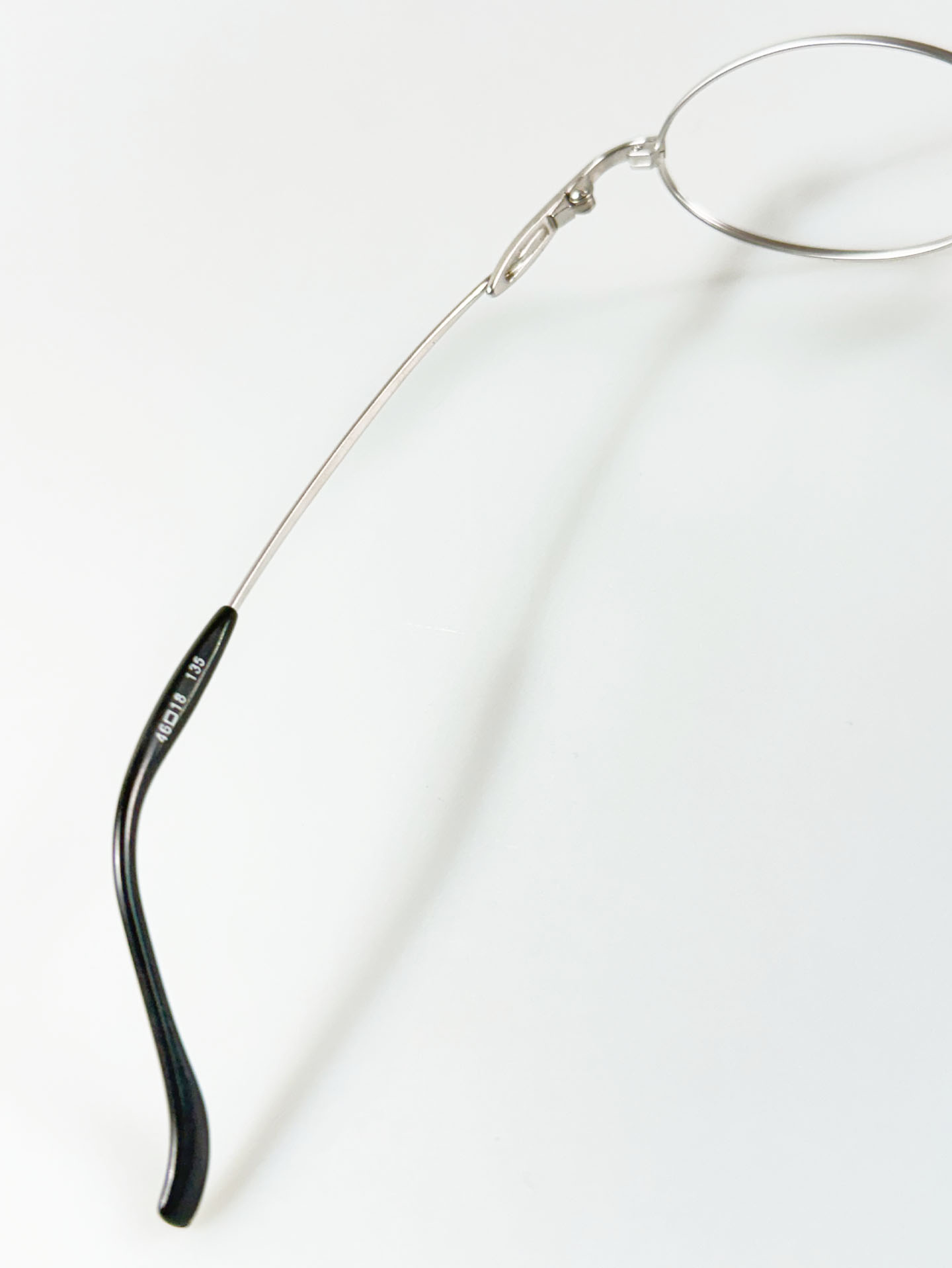 90's PINK FLOYD Silver Slim Oval Metal Glasses