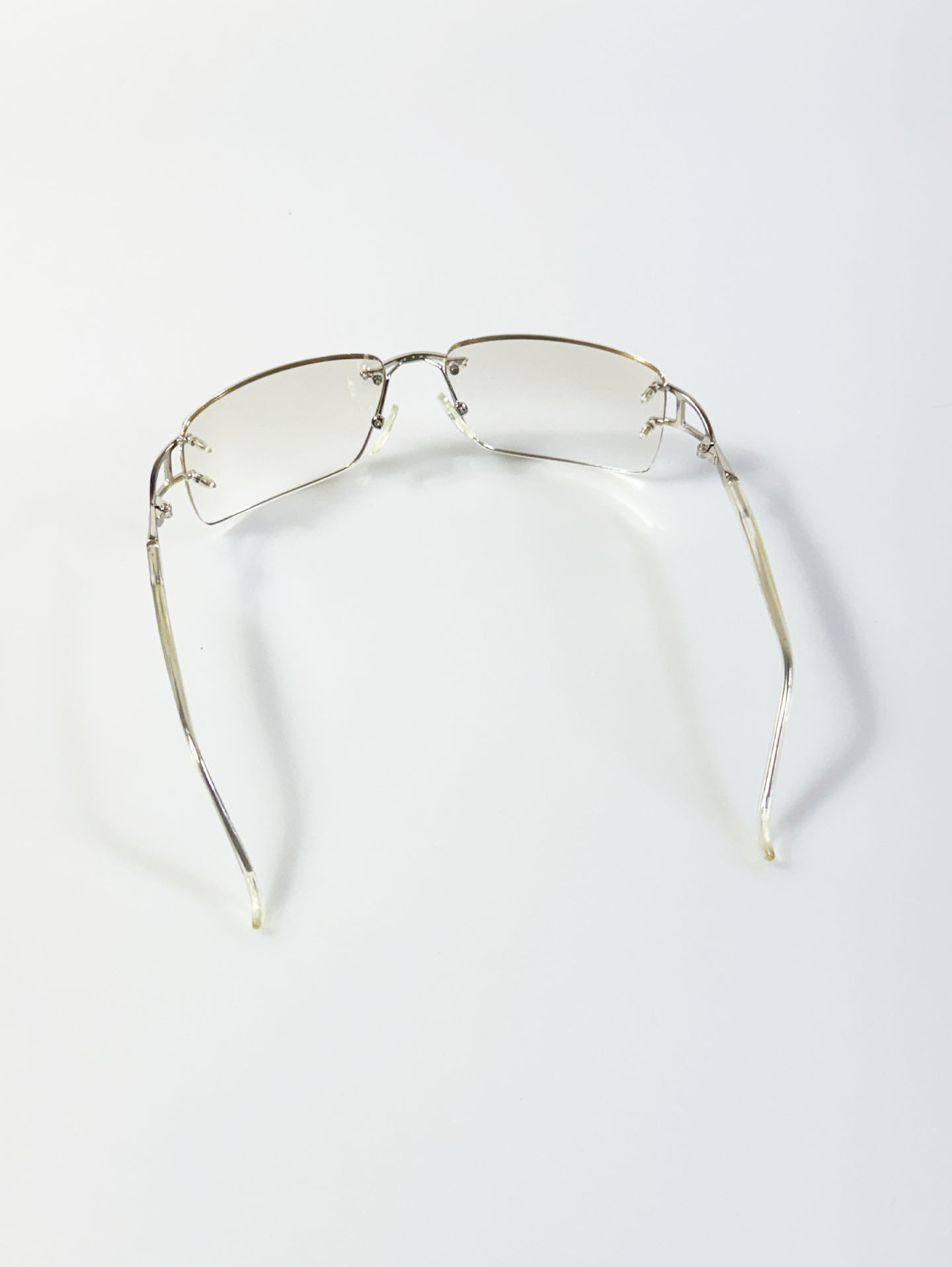 CAPRIO Rimless Square Metal Tinted Sunglasses