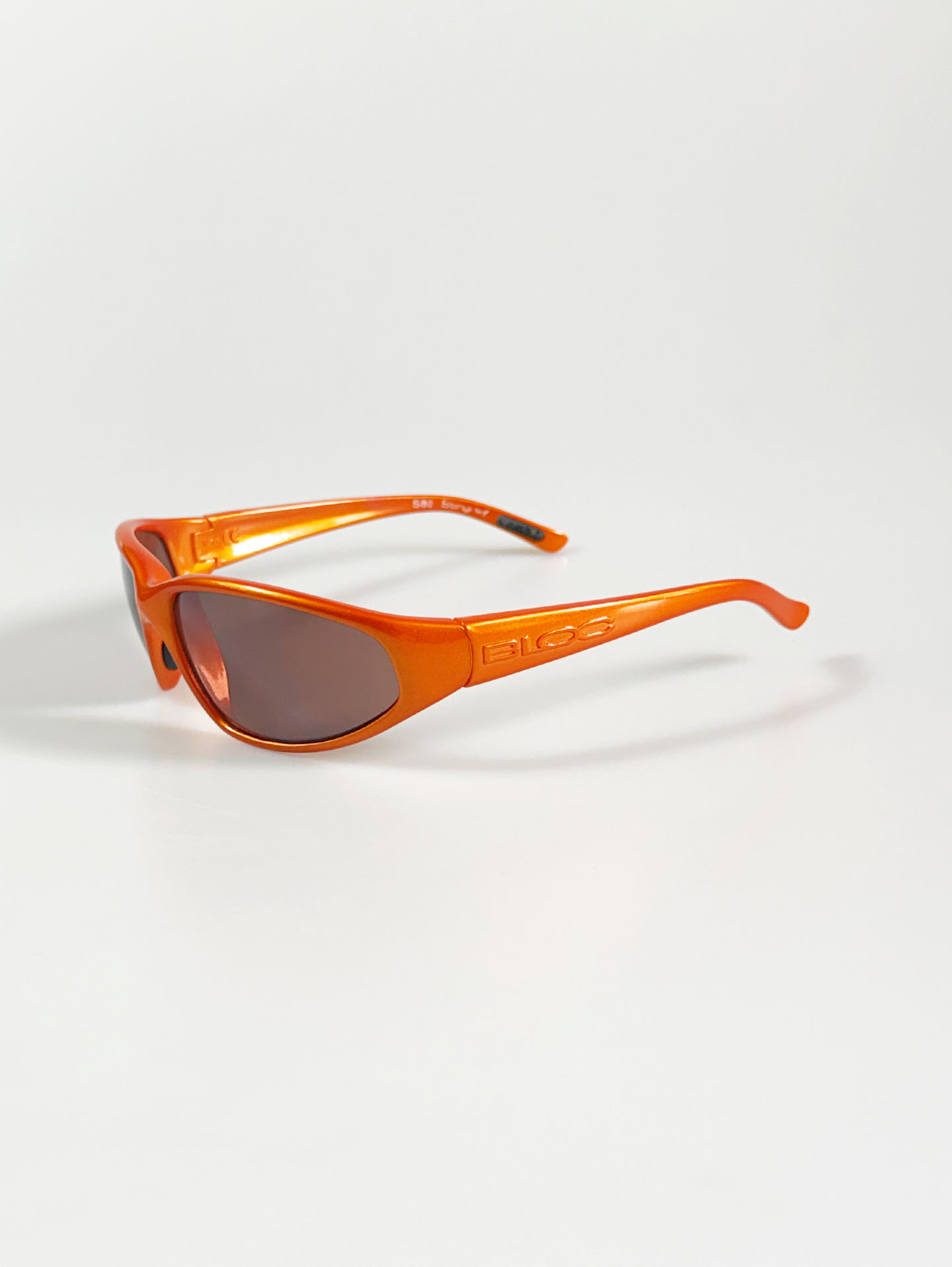 BLOC Orange Wraparound Oval Sporty Frame Sunglasses