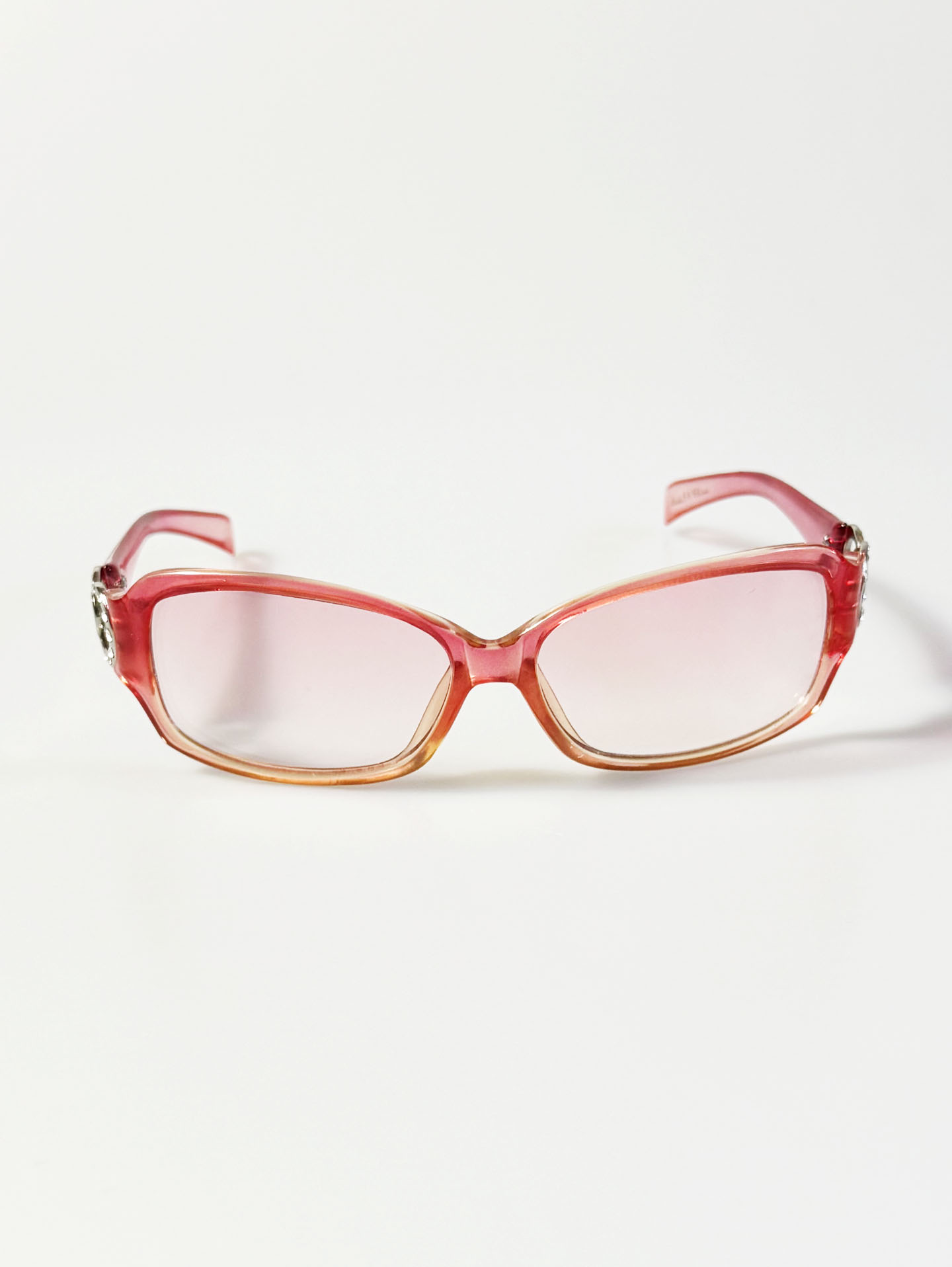 CAPRIO Pink Acetate Bold Square Tint Sunglasses
