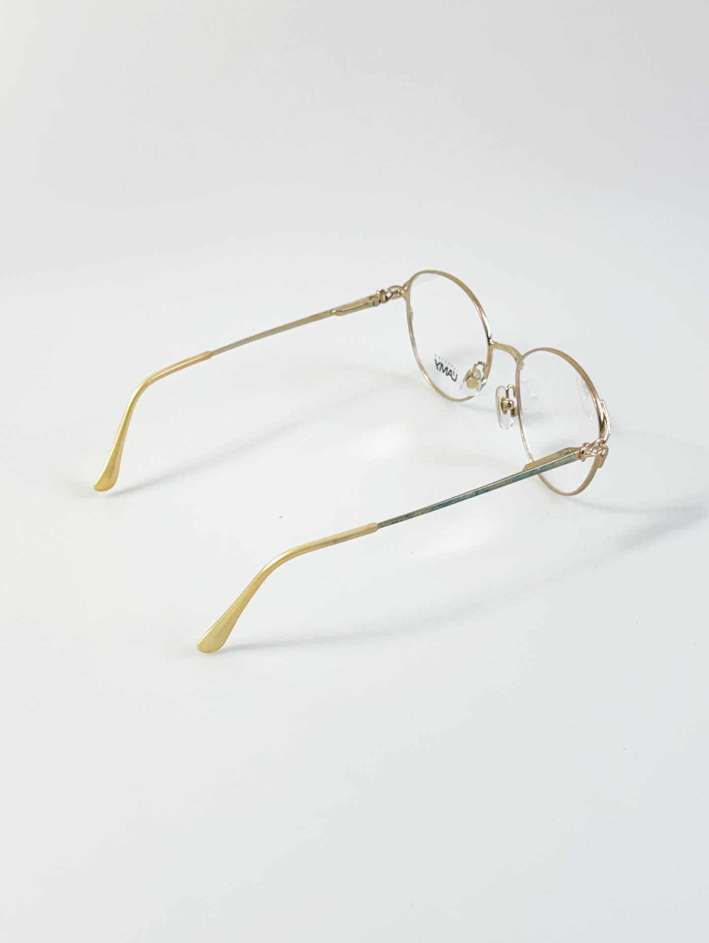 LAMY Gold Titanium Slim Oval Frame Glasses