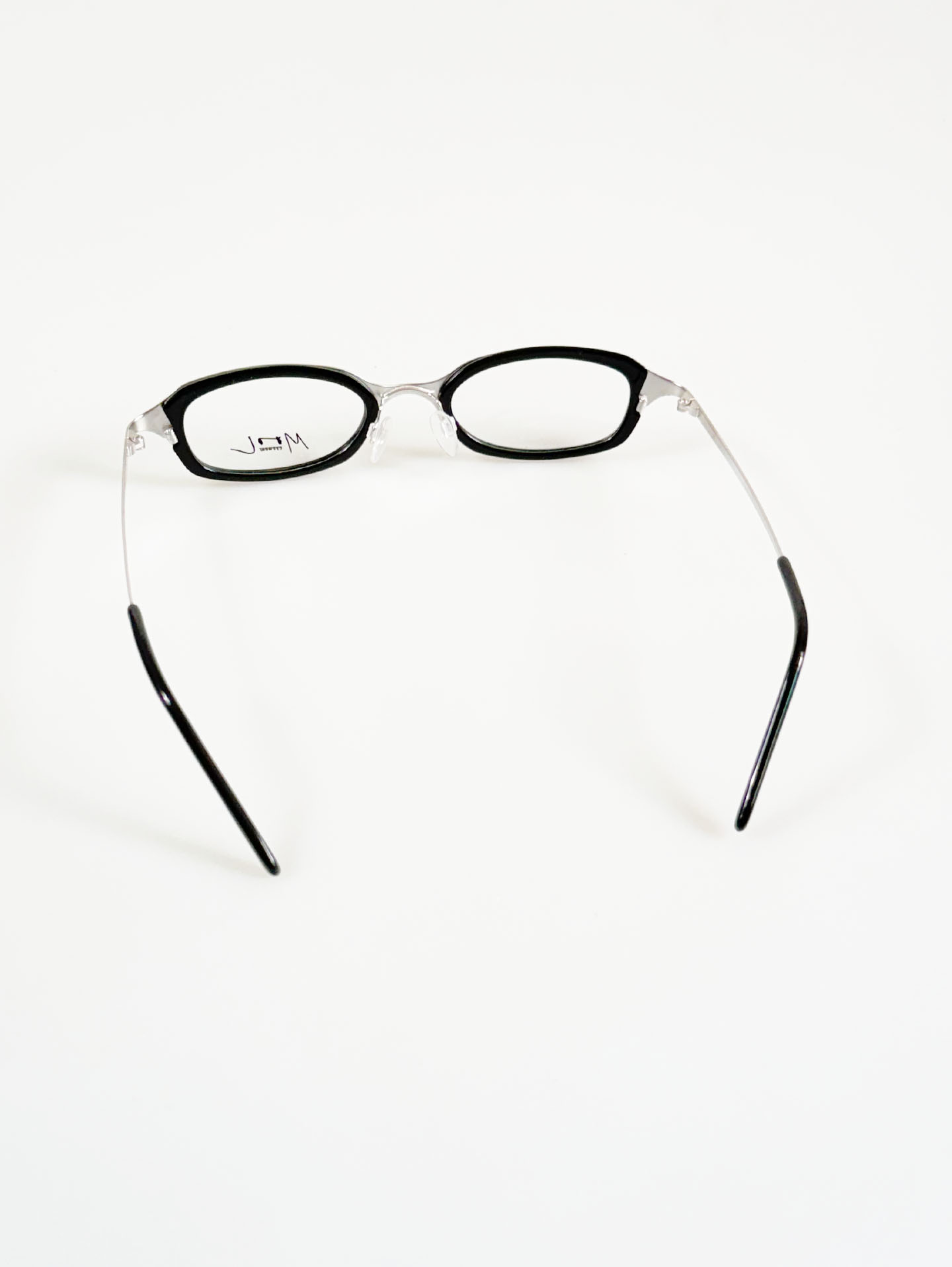 MOOL EYEWEAR Layered Silver Black Oval Metal Glasses