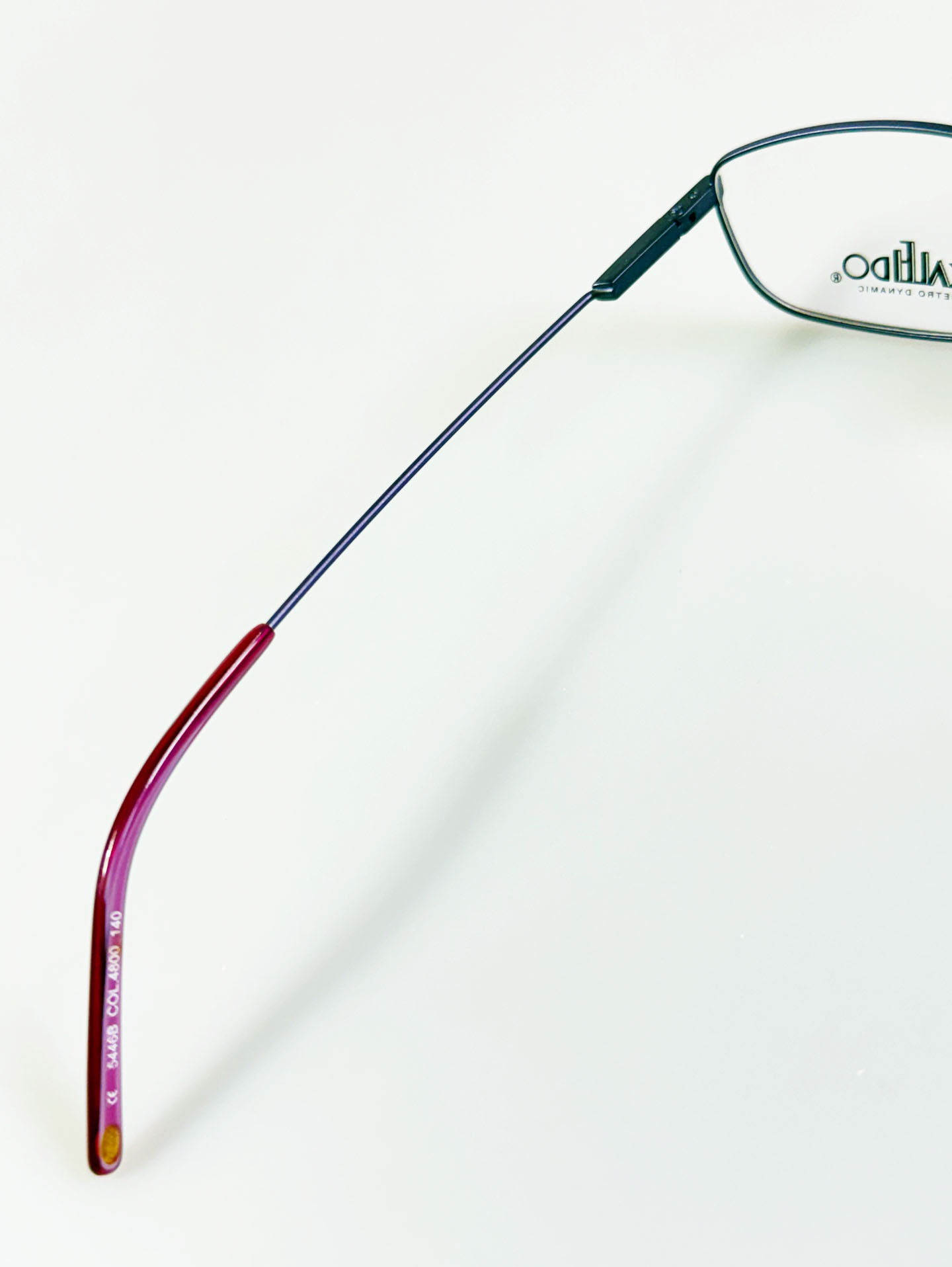 90's KALEIDO Matt Purple Slim Square Metal Frame Glasses