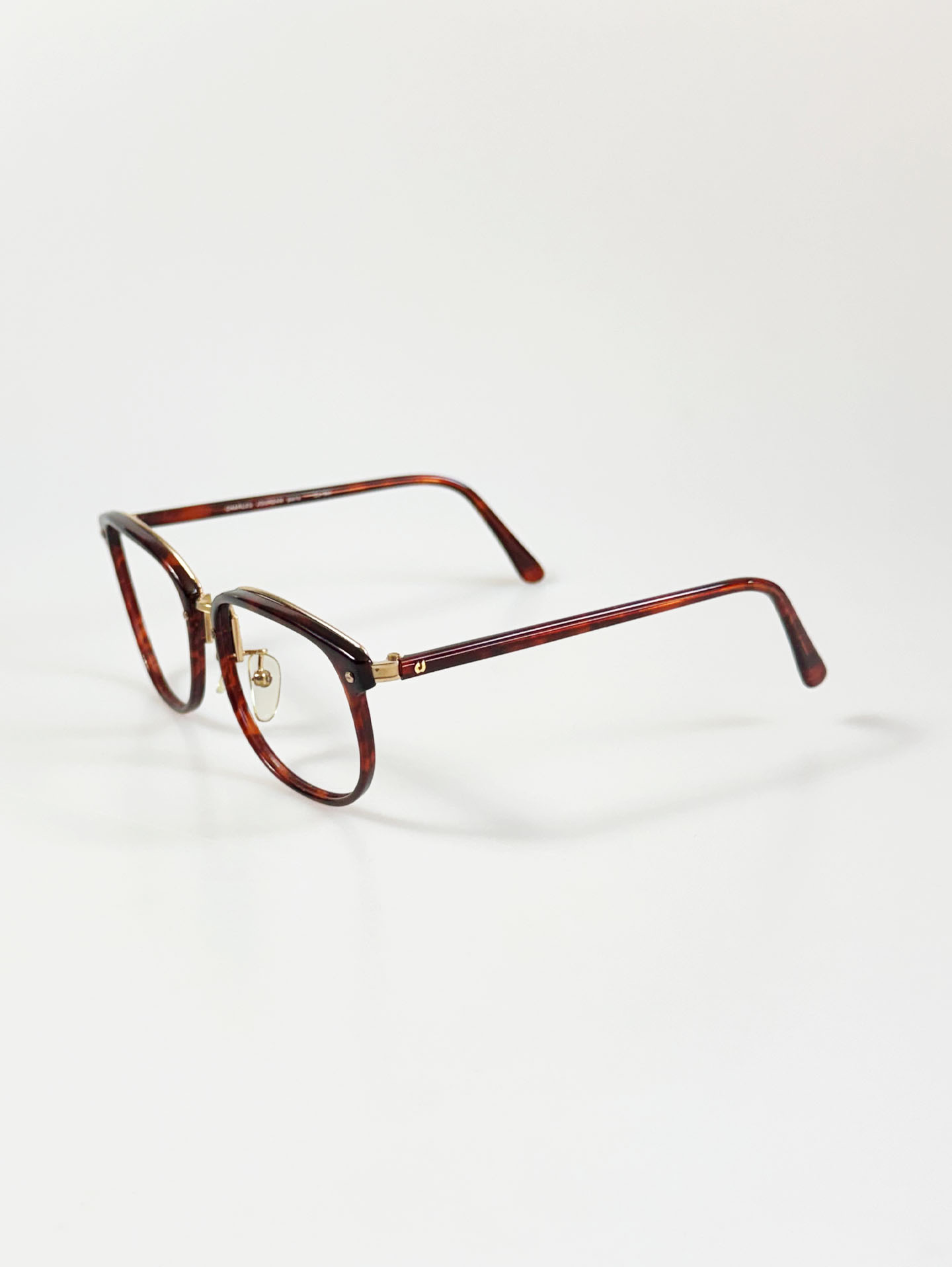 90's CHARLES JOURDAN PARIS Tortoiseshell Browline Square Frame Glasses