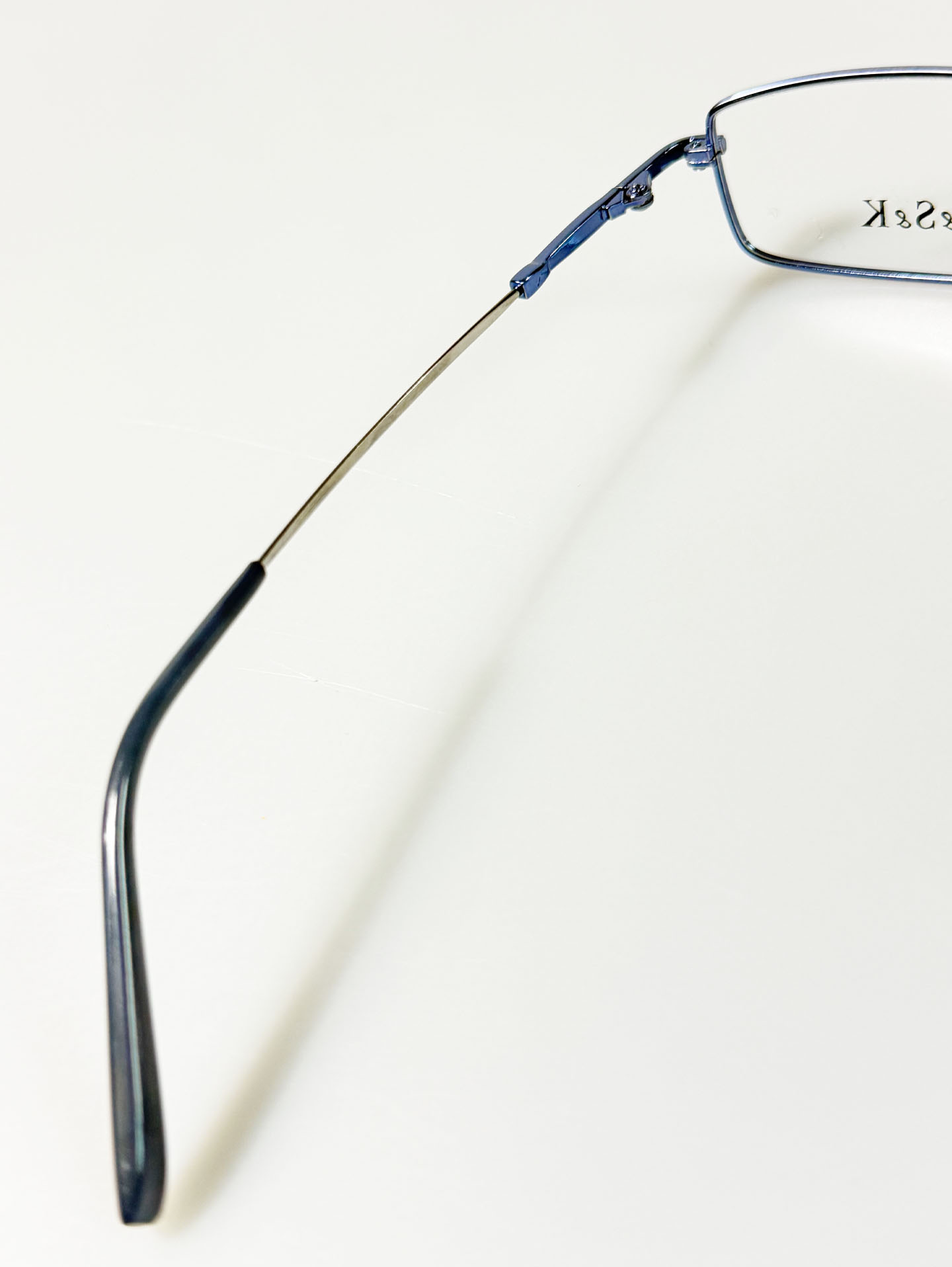 90's J&S&K Blue Slim Square Metal Frame Glasses