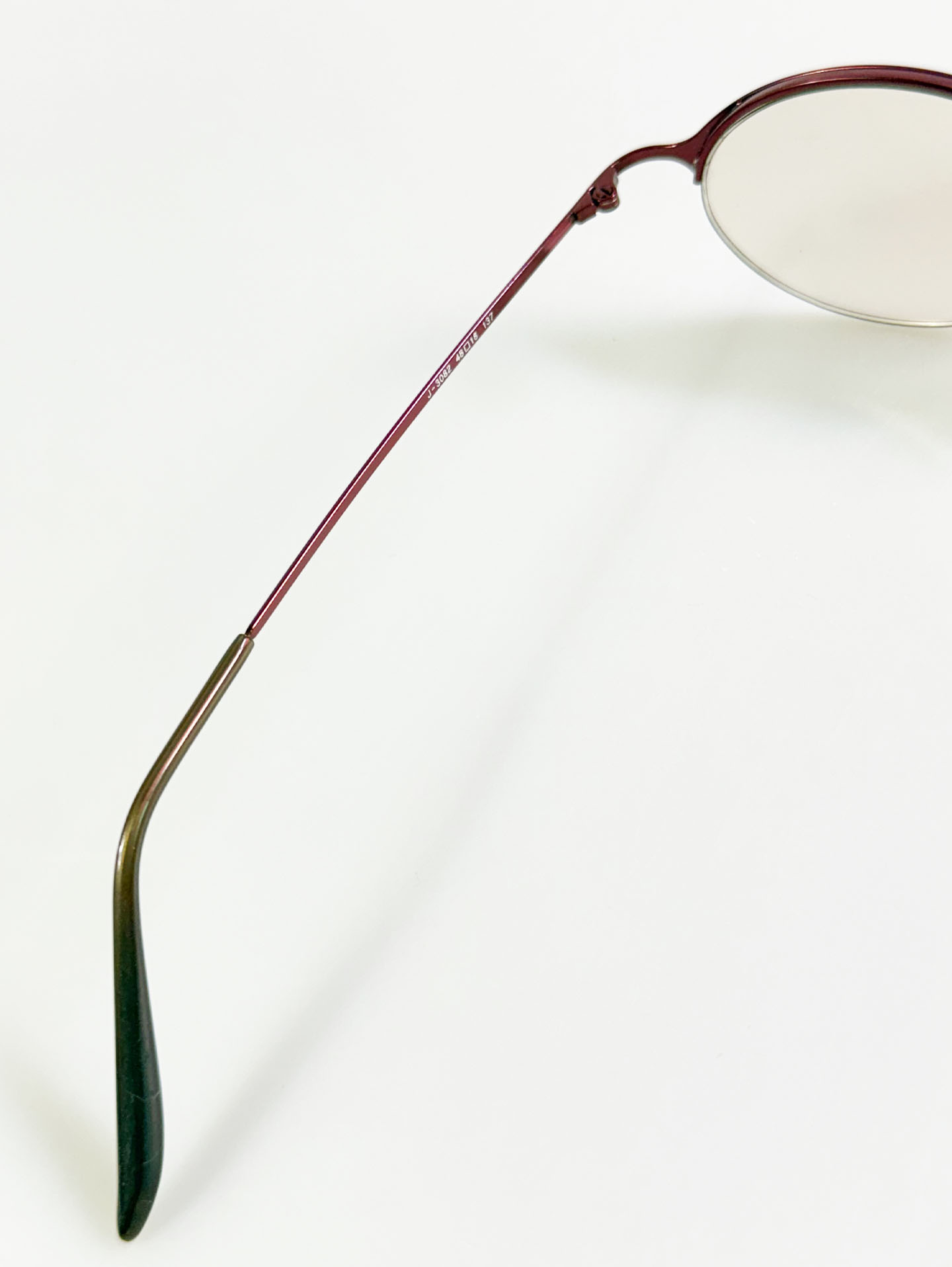 JEEP Burgundy Half-Rim Oval Metal Glasses