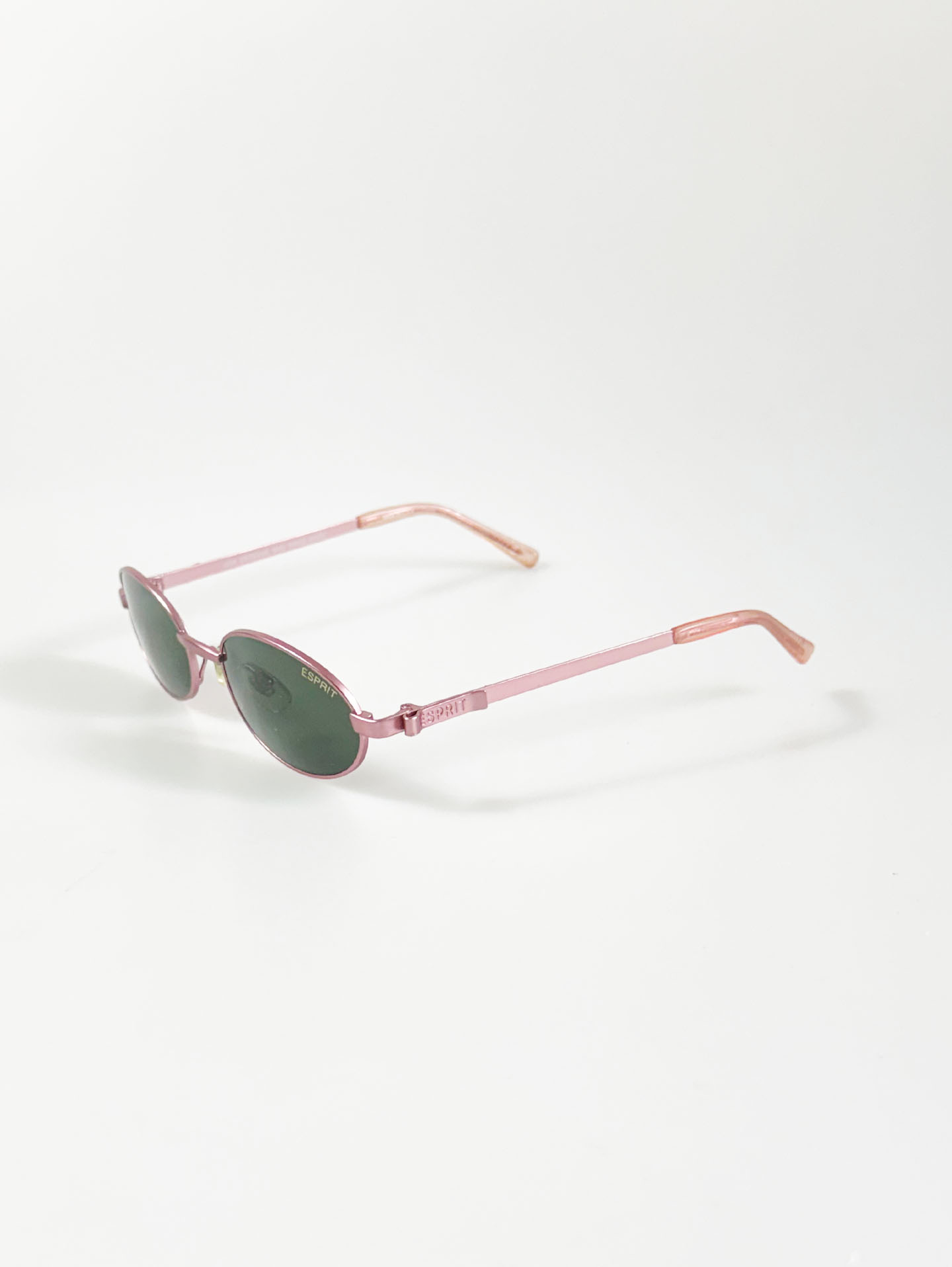 90's ESPRIT Pink Slim Oval Metal Sunglasses
