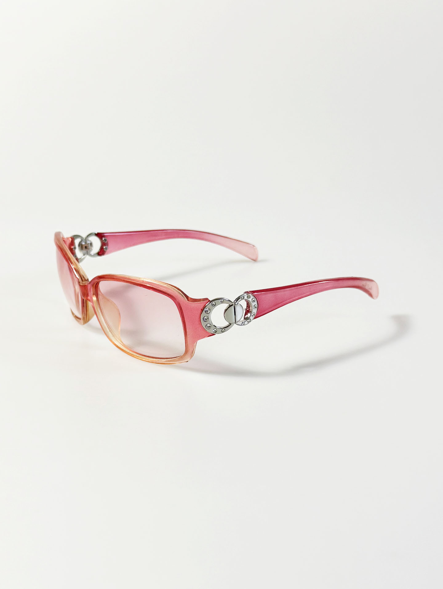 CAPRIO Pink Acetate Bold Square Tint Sunglasses