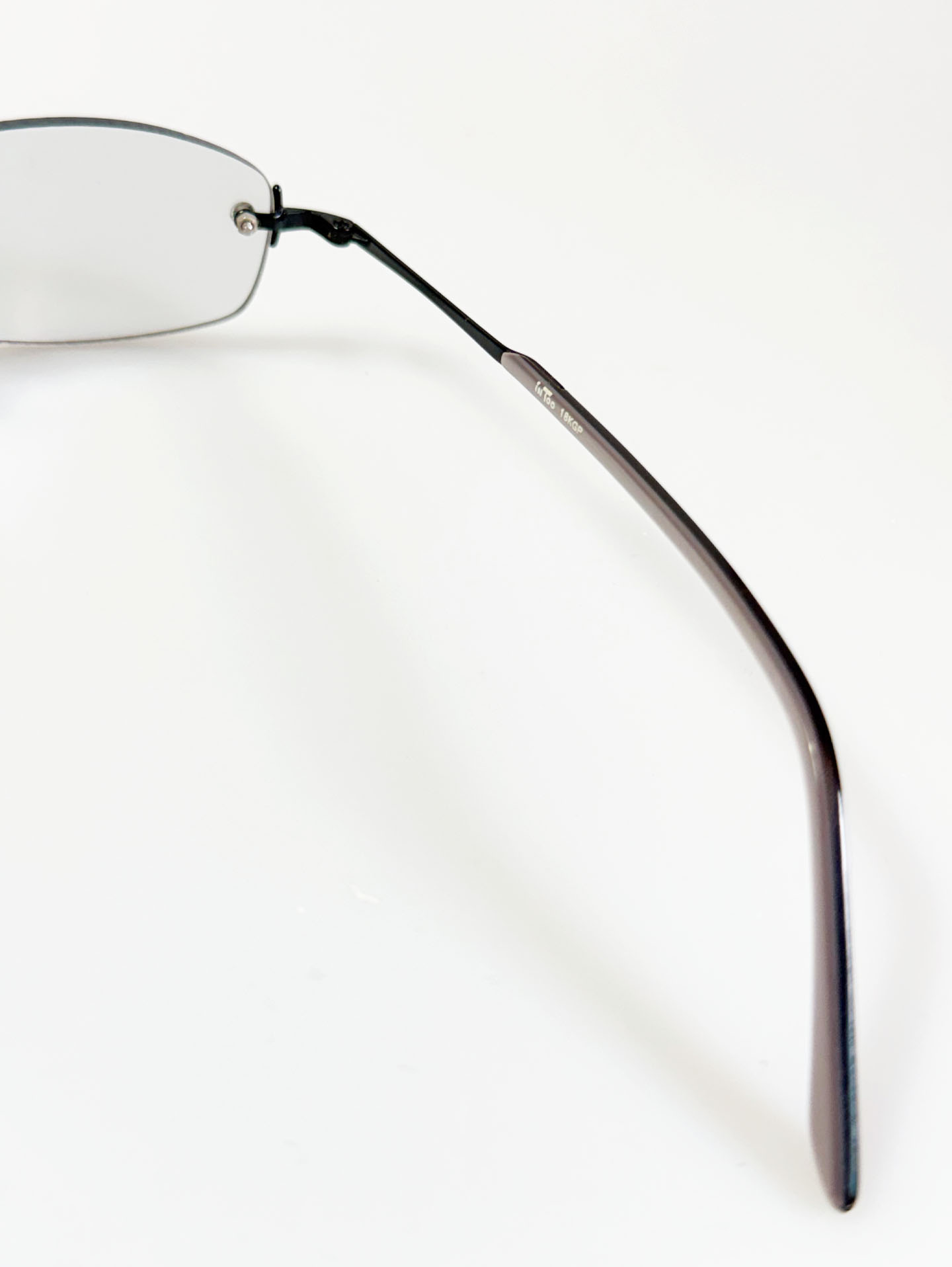 EPILOGUE Black Rimless Square Metal Frame Glasses