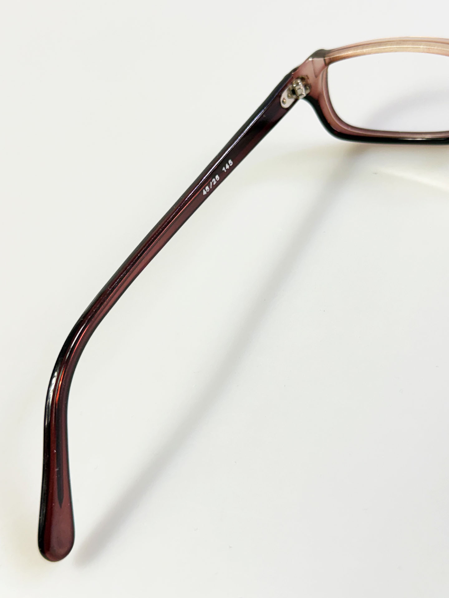 90's ELITE Smoky Brown Gradient Square Acetate Horn-Rim Glasses