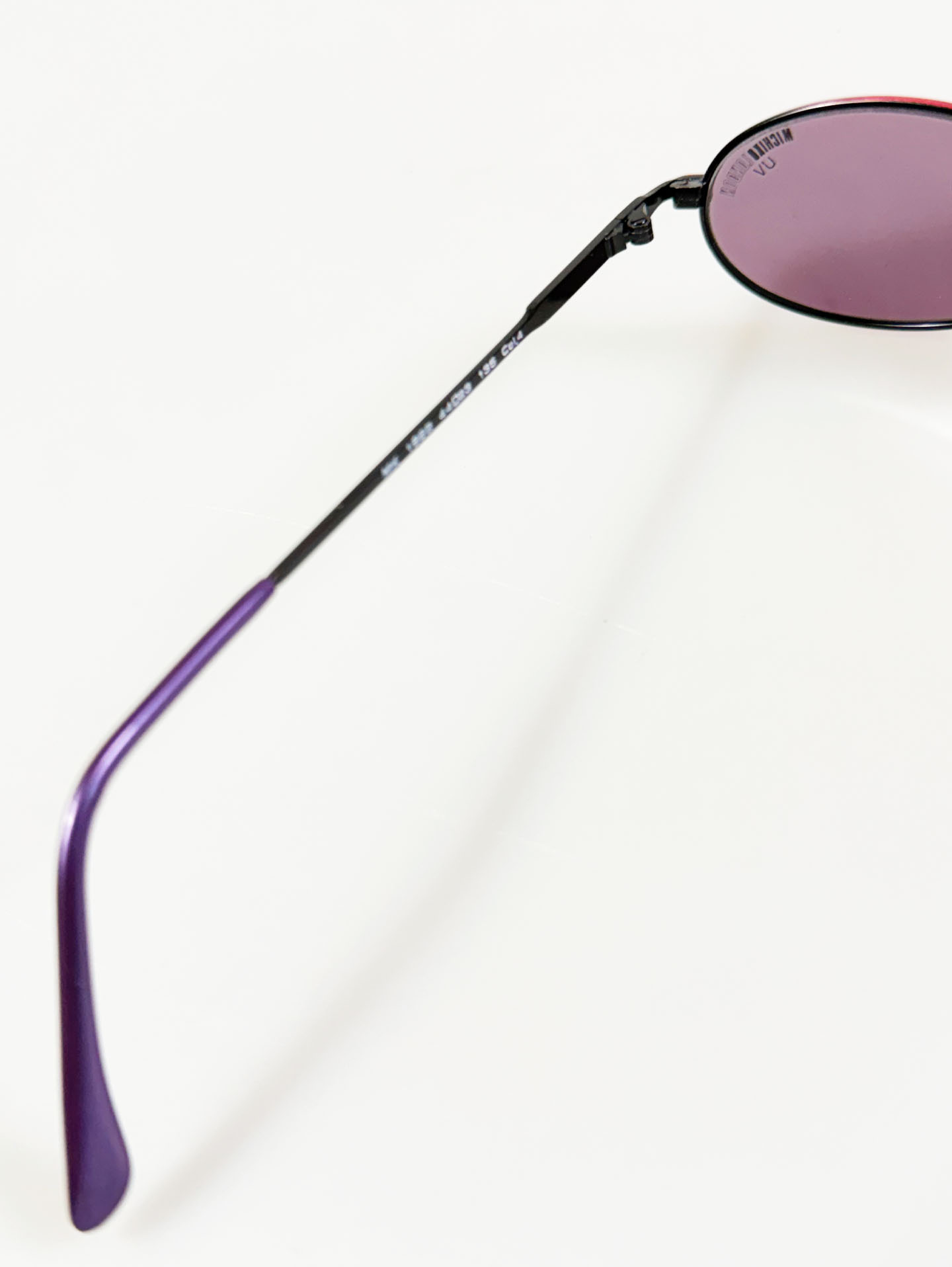 90's MICHIKO LONDON Slim Oval Rose Pink Metal Tint Sunglasses