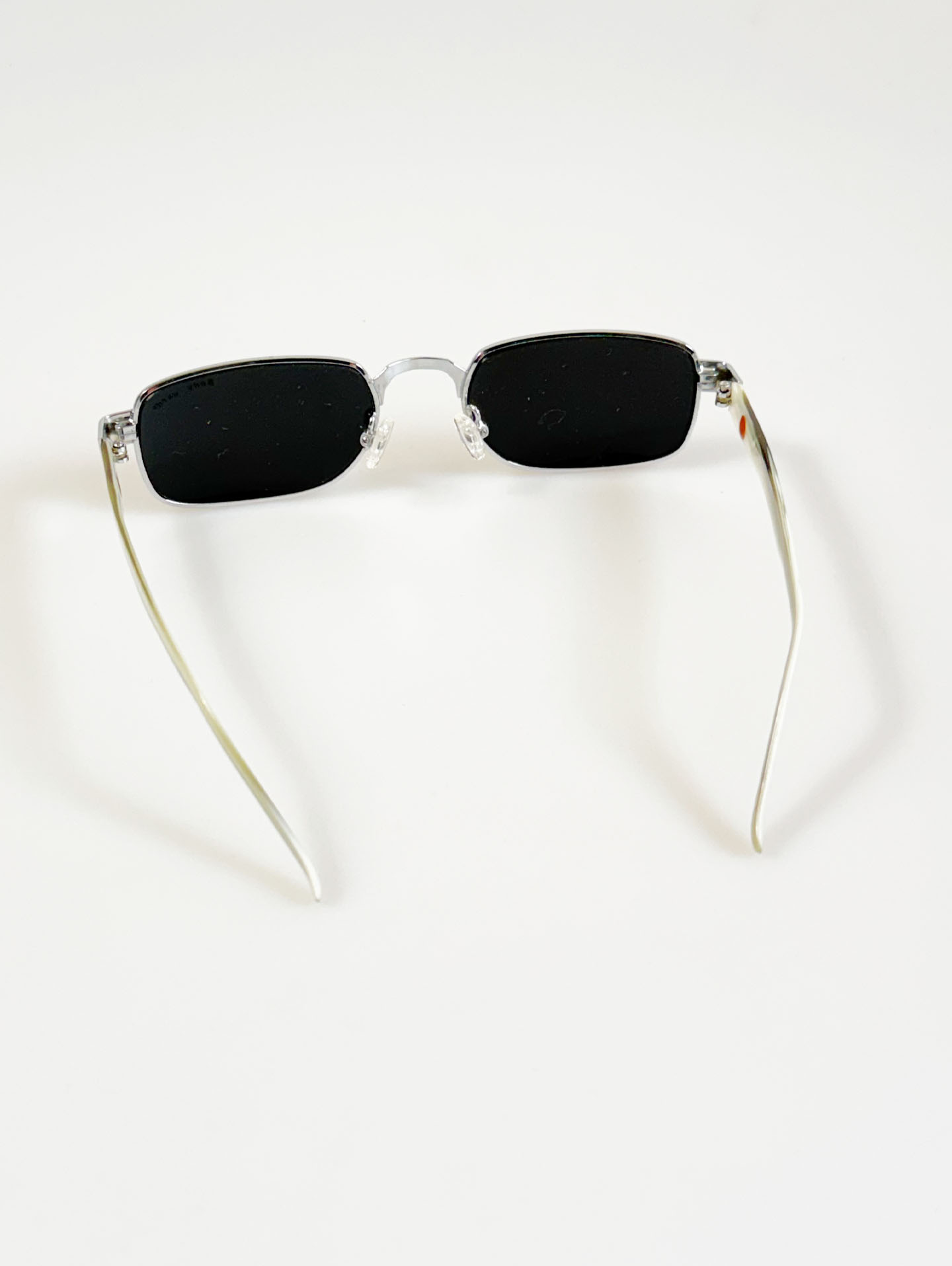 90's BODY GUARD Silver Slim Square Metal Sunglasses