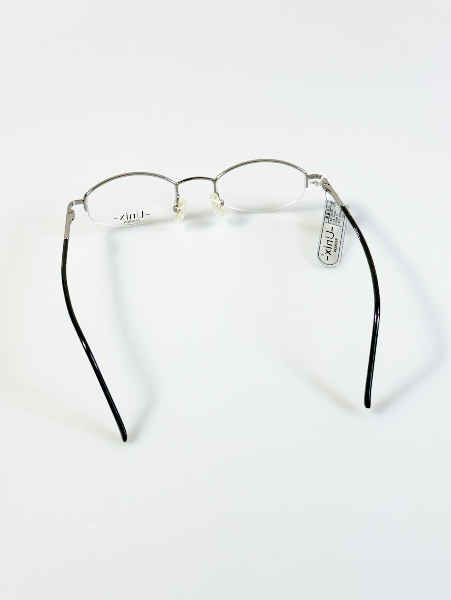 UNIX Silver Half-Rim Oval Metal Glasses