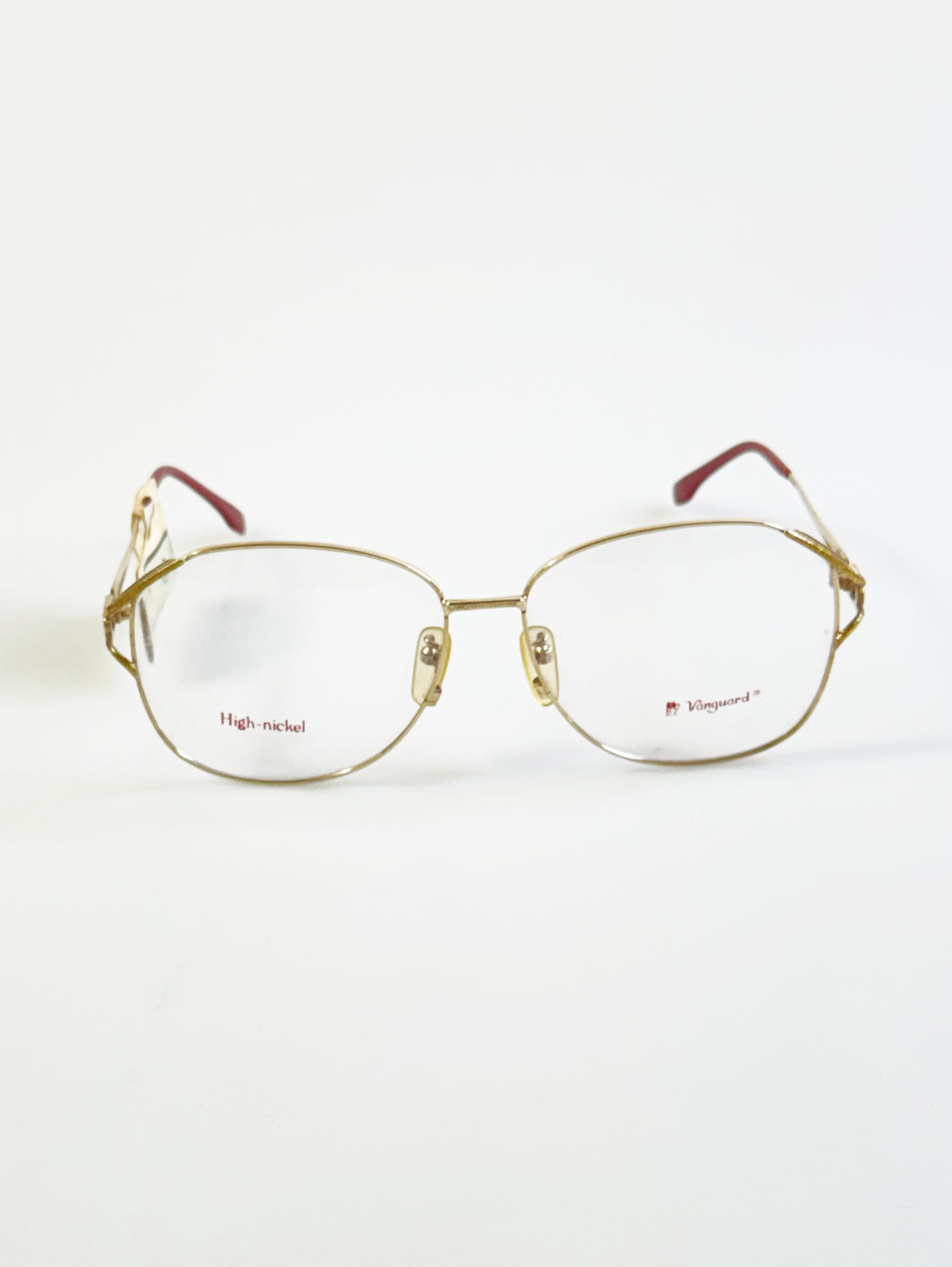 80's Vanguard Gold Geometric Metal Frame Glasses