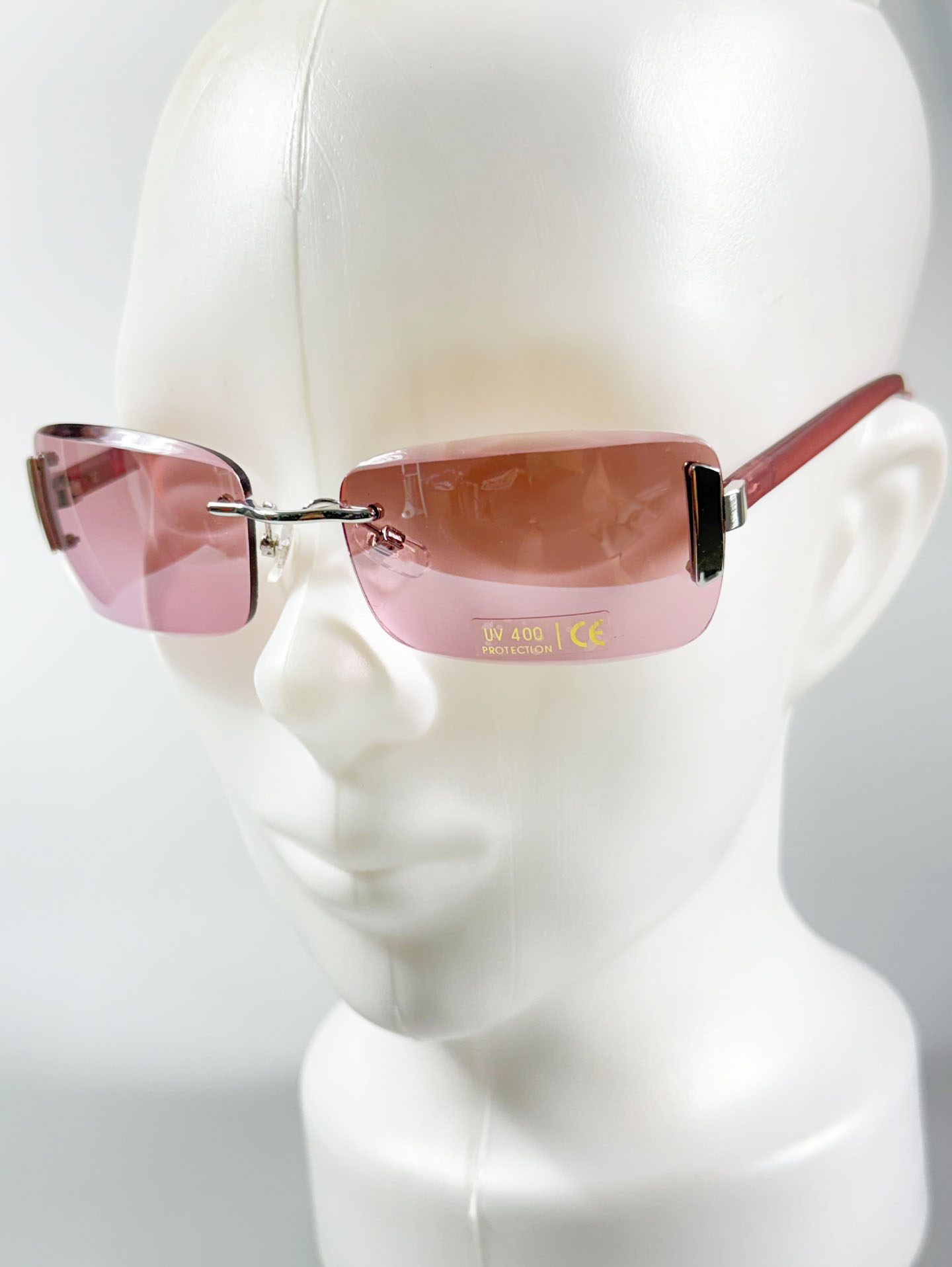 I.COM Rimless Square Metal Tint Sunglasses