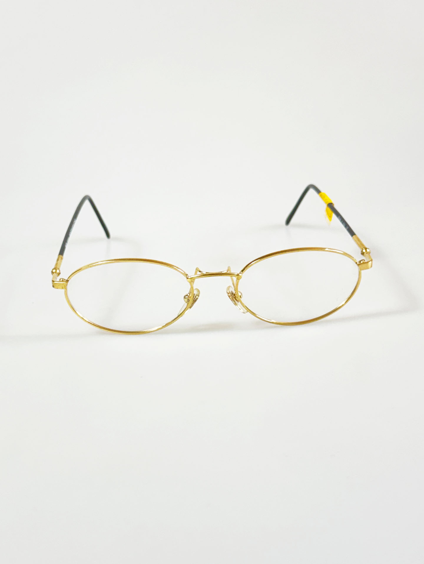 MONTENAPOLEONE Slim Oval Gold Metal Glasses