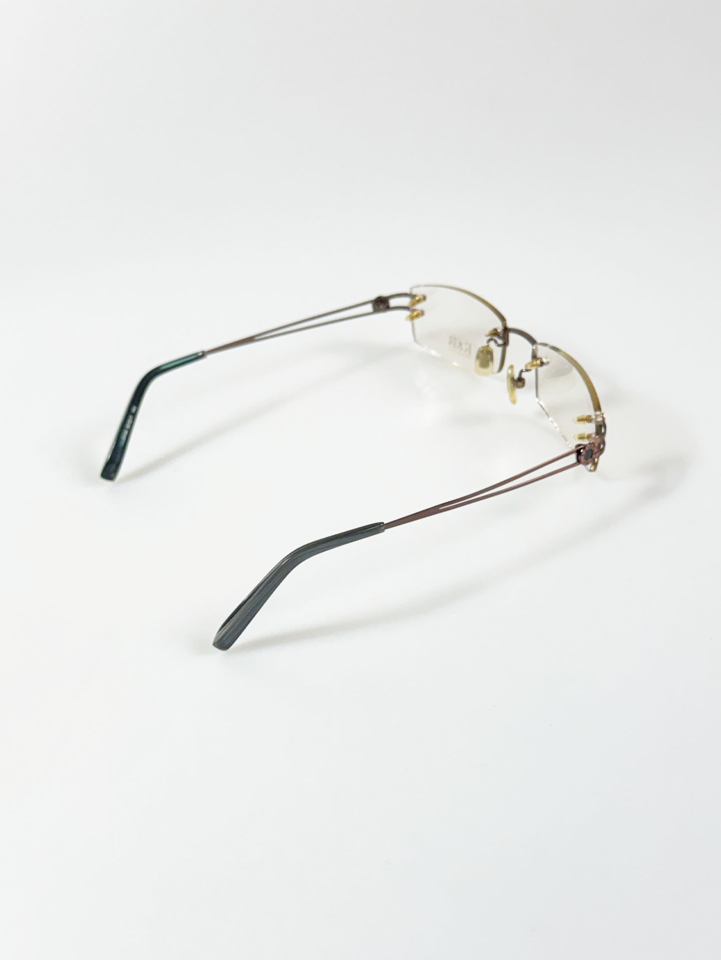 R&B Eyewear Rimless Square Metal Glasses