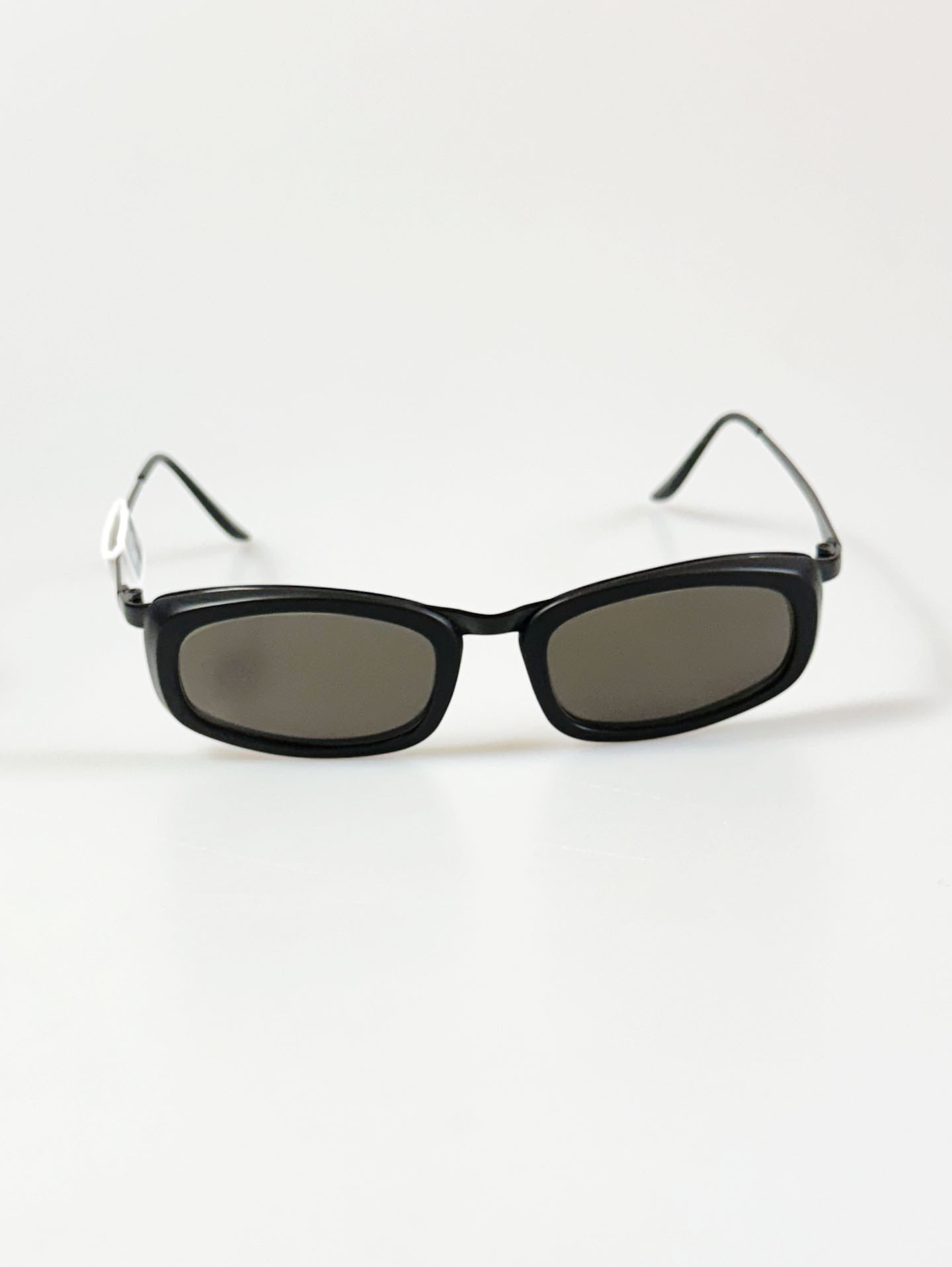 90's CHAPLIN LA PARIS Black Square Combination Frame Sunglasses