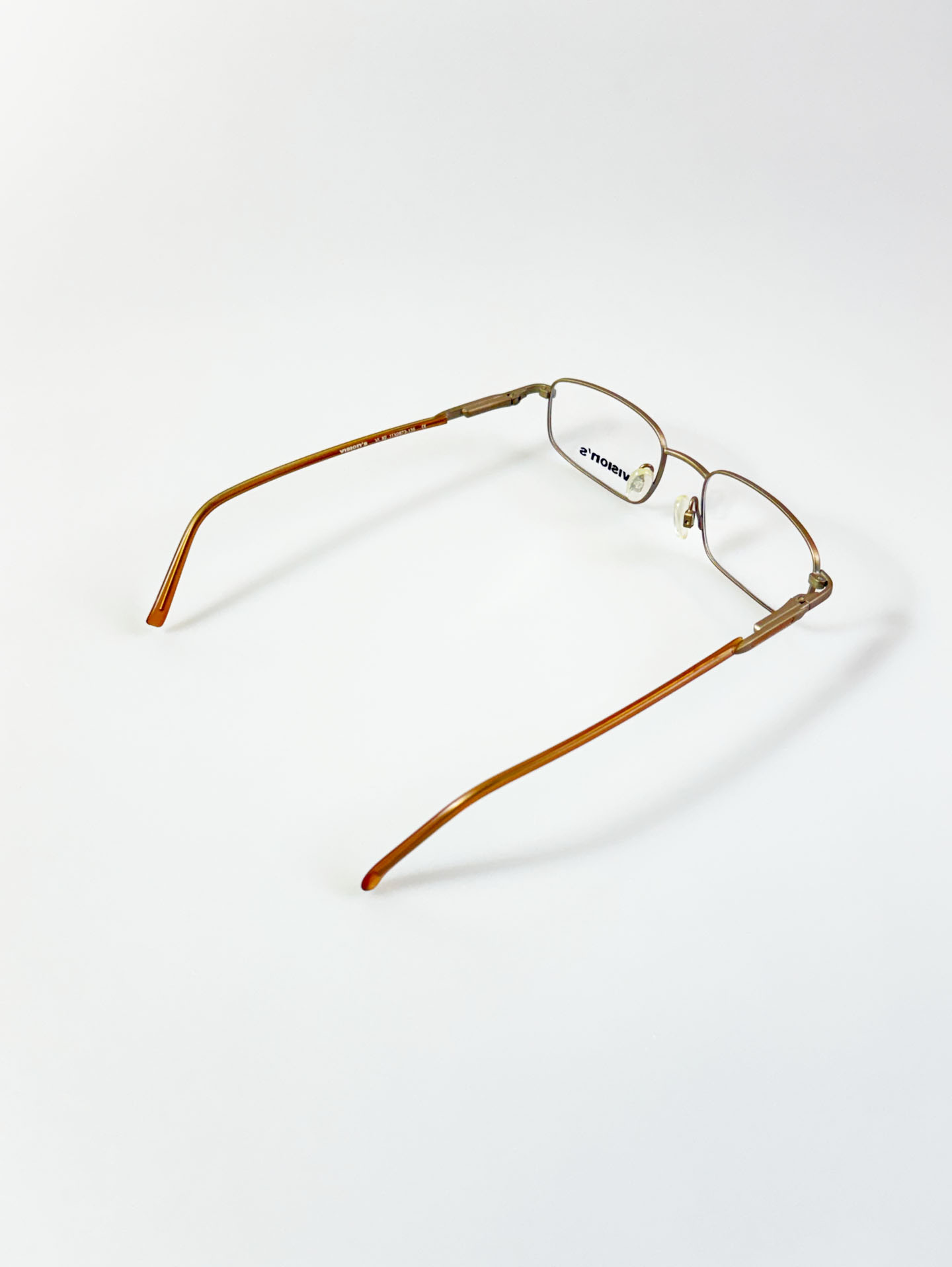 Vision’s Bronze Gold Slim Square Metal Glasses