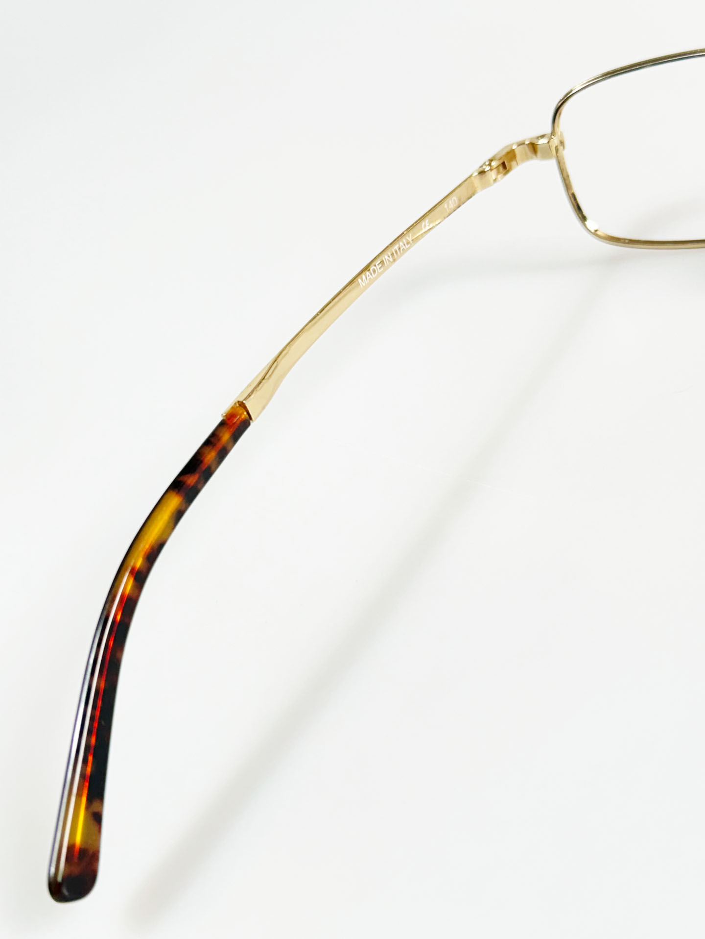 Calvin Klein Gold Slim Square Metal Frame Glasses