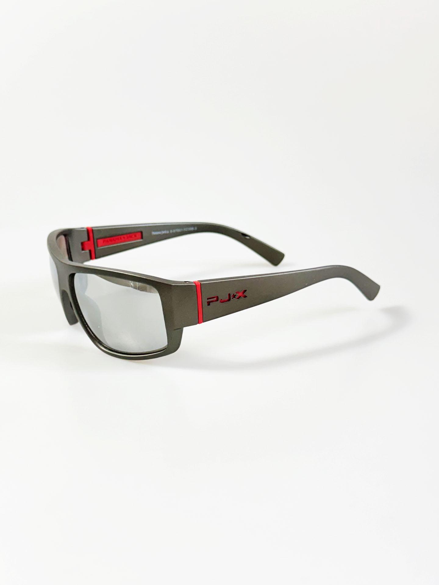 PANAMA JACK Dark Gray Wraparound Square Frame Sunglasses
