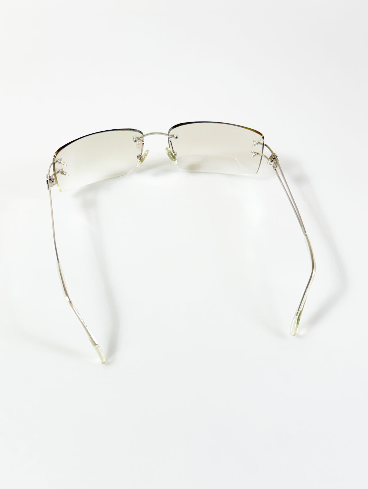 CAPRIO Rimless Square Metal Tinted Sunglasses
