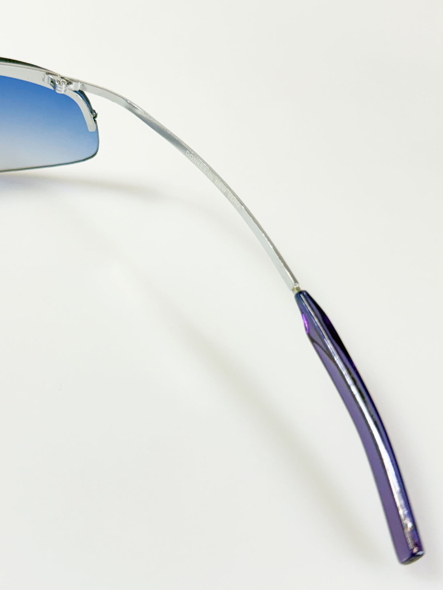 90’s Donkey In NewYork Rimless Square Tinted Sunglasses