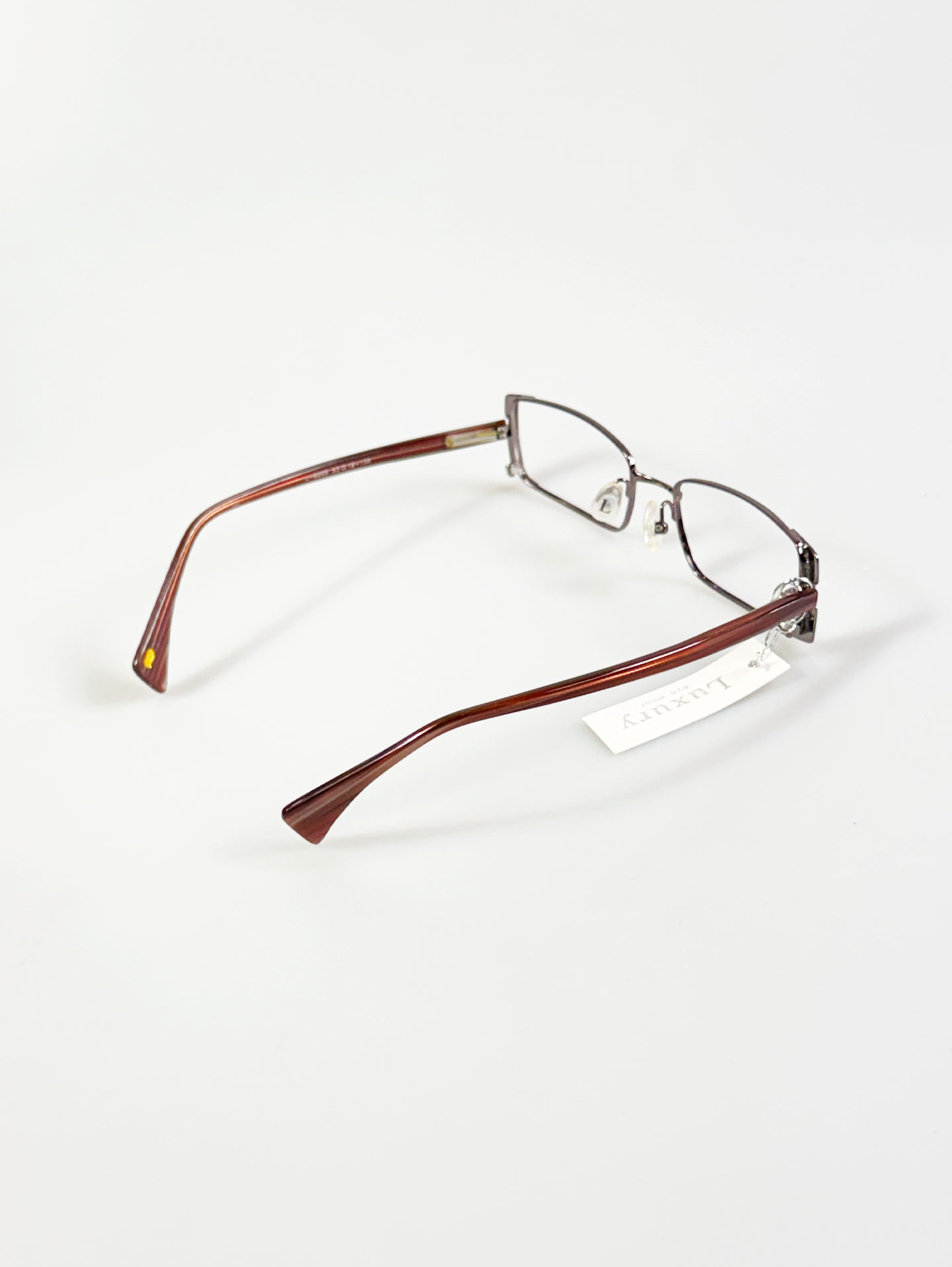 LUXURY EYEWEAR Slim Square Metal Glasses