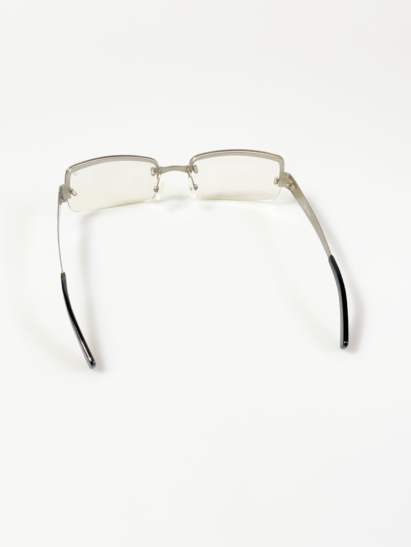 SILVIO VALENCIA Silver Rimless Square Metal Tint Sunglasses